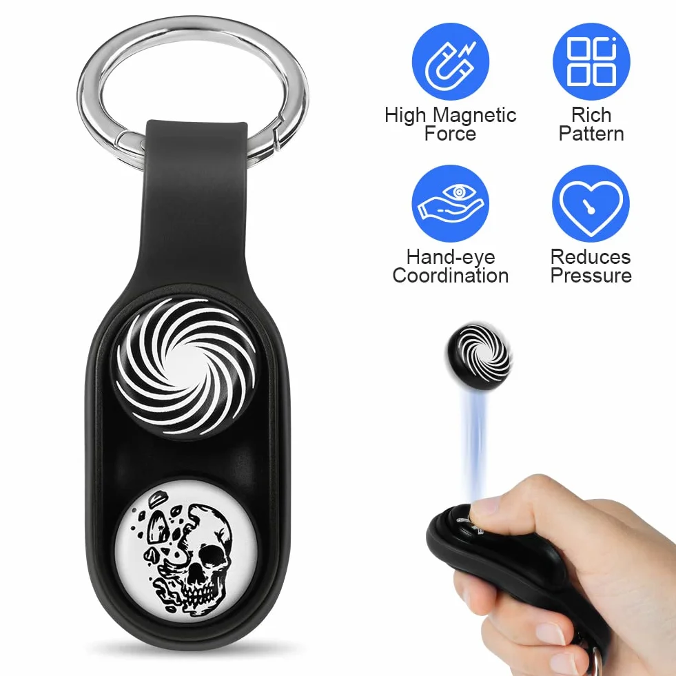 OSDUE Magnetyczna zabawka fidget, magnetyczna zabawka pop-up, dla dzieci i dorosłych, zabawka do budowania strachu, zabawka fidget, prezent dla dzieci i dorosłych (czarna B)