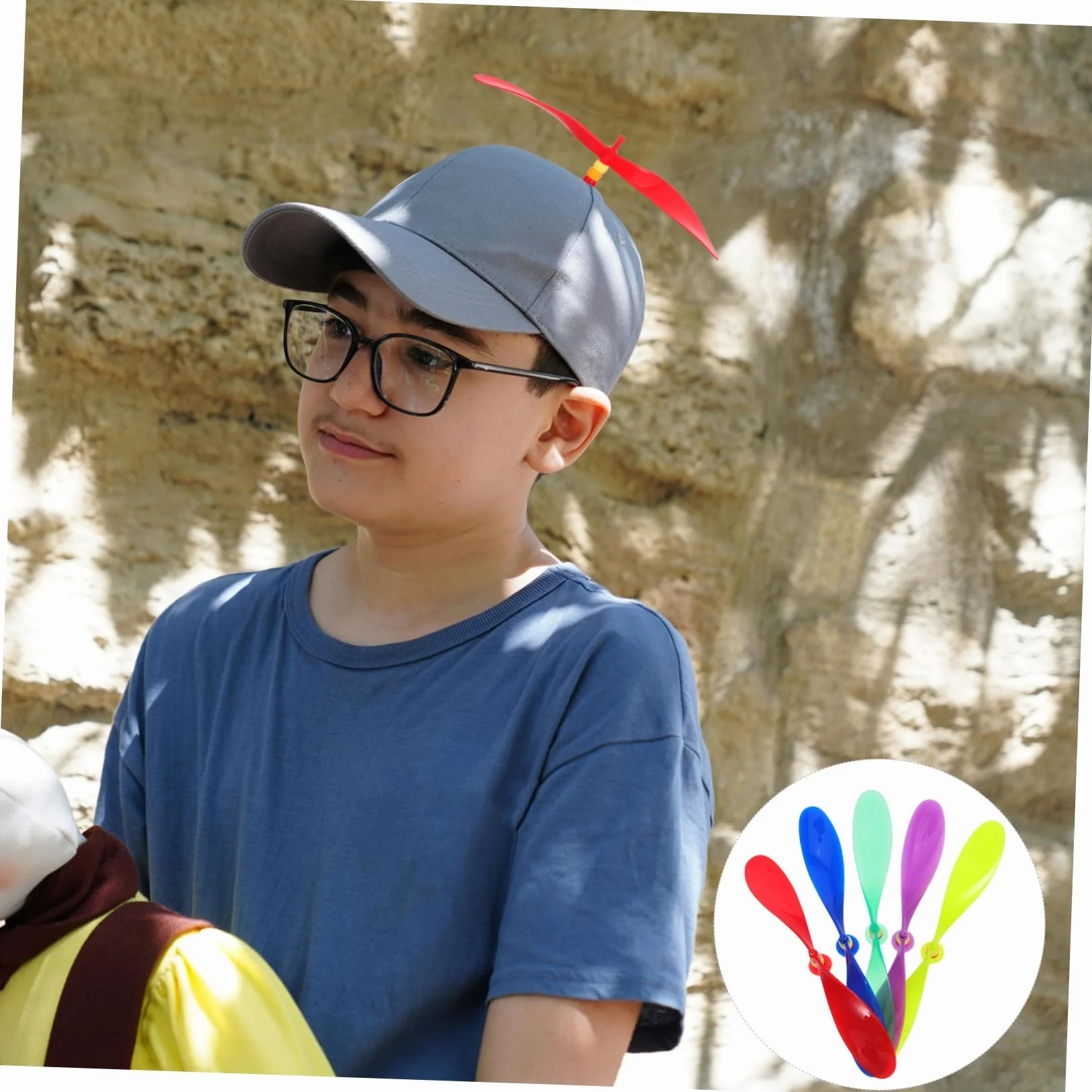 Toyvian 5 Szt. Częściowy Kolorowych Śmigieł Do Czapek Baseballowych Odpinane Śmigła Helikoptera Zabawny Dodatek Do Czapek DIY i Łatwy Montaż Idealny Imprezy i Codzienne Noszenie
