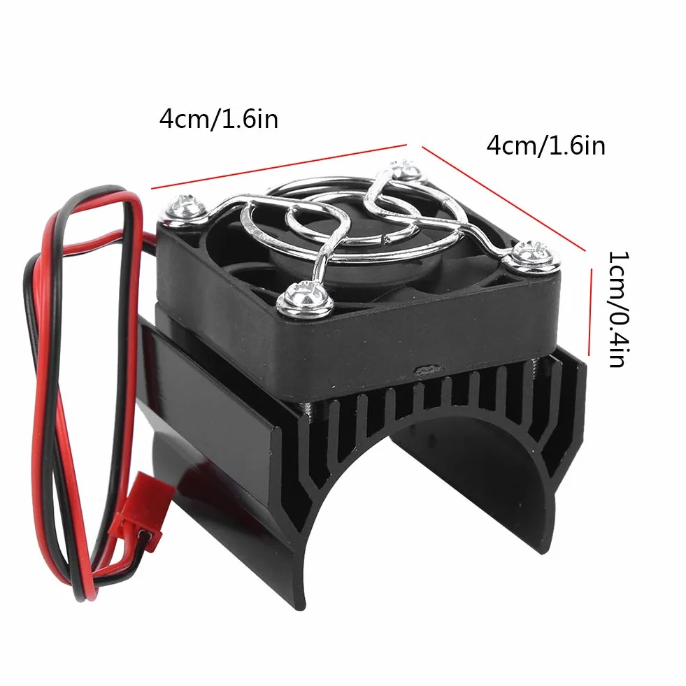 Keenso RC Chłodnica Radiatora 36 mm do Silnika 1/10 RC Car 540 3650 3660 3670 Czarna