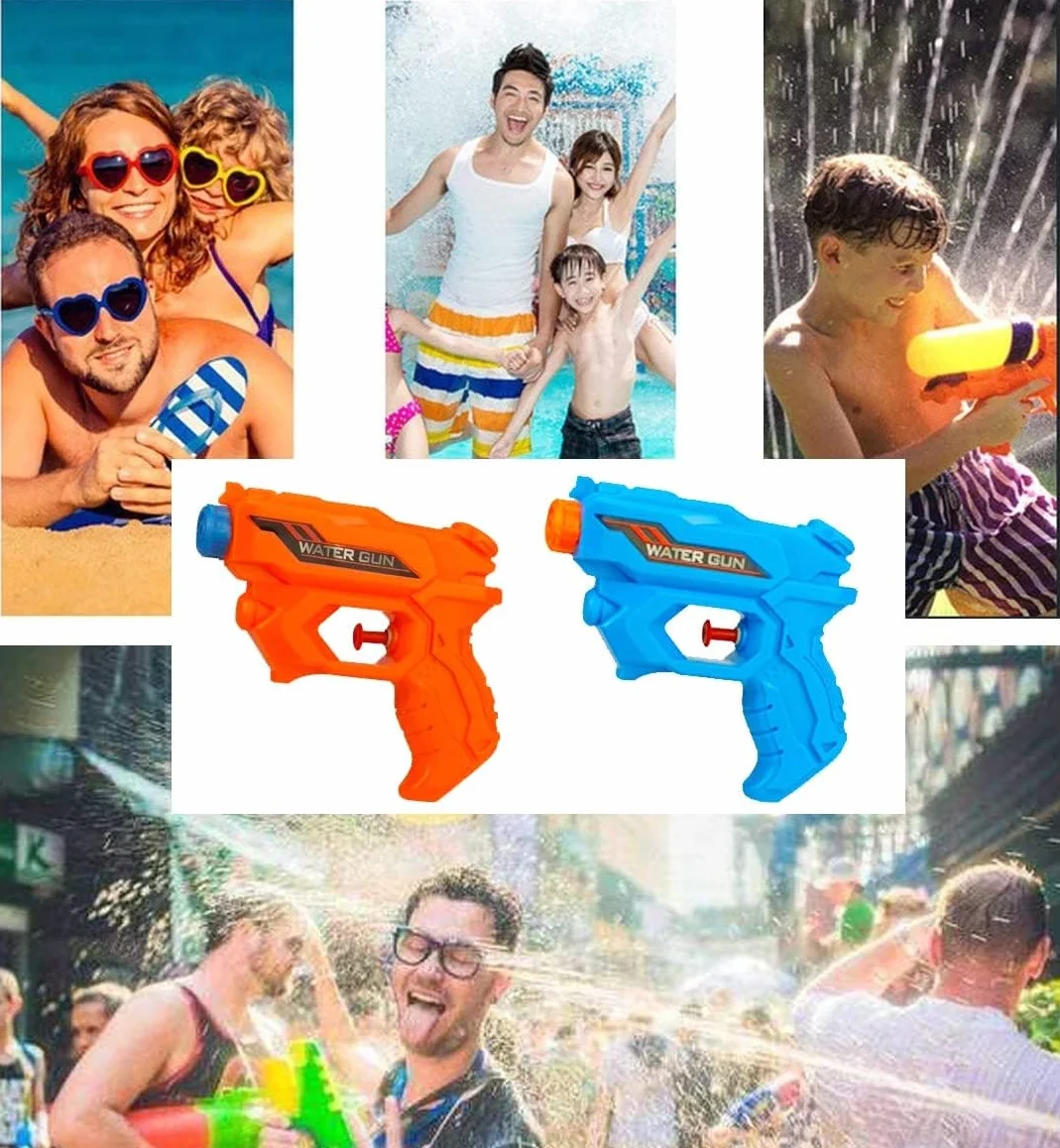 4-częściowy pistolet na wodę o dużym zasięgu, pistolet na wodę dla dzieci, interaktywna i pełna pasji zabawka, idealna zabawka do uprawiania sportu, basenów, plaż i bitew wodnych na świeżym powietrzu