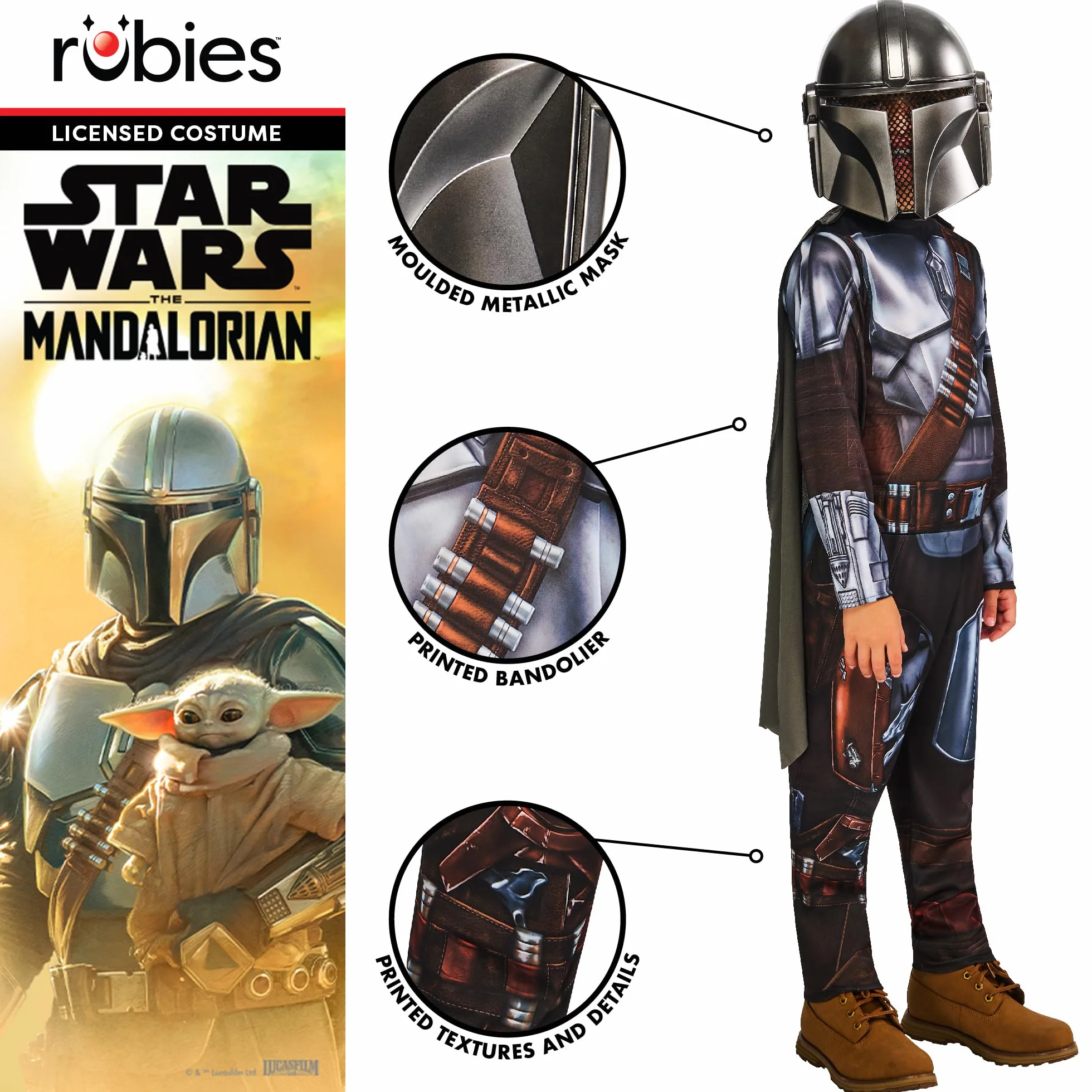 Rubie's Fantazyjna sukienka dla dzieci Uniseks - dzieci The Mandalorian Classic