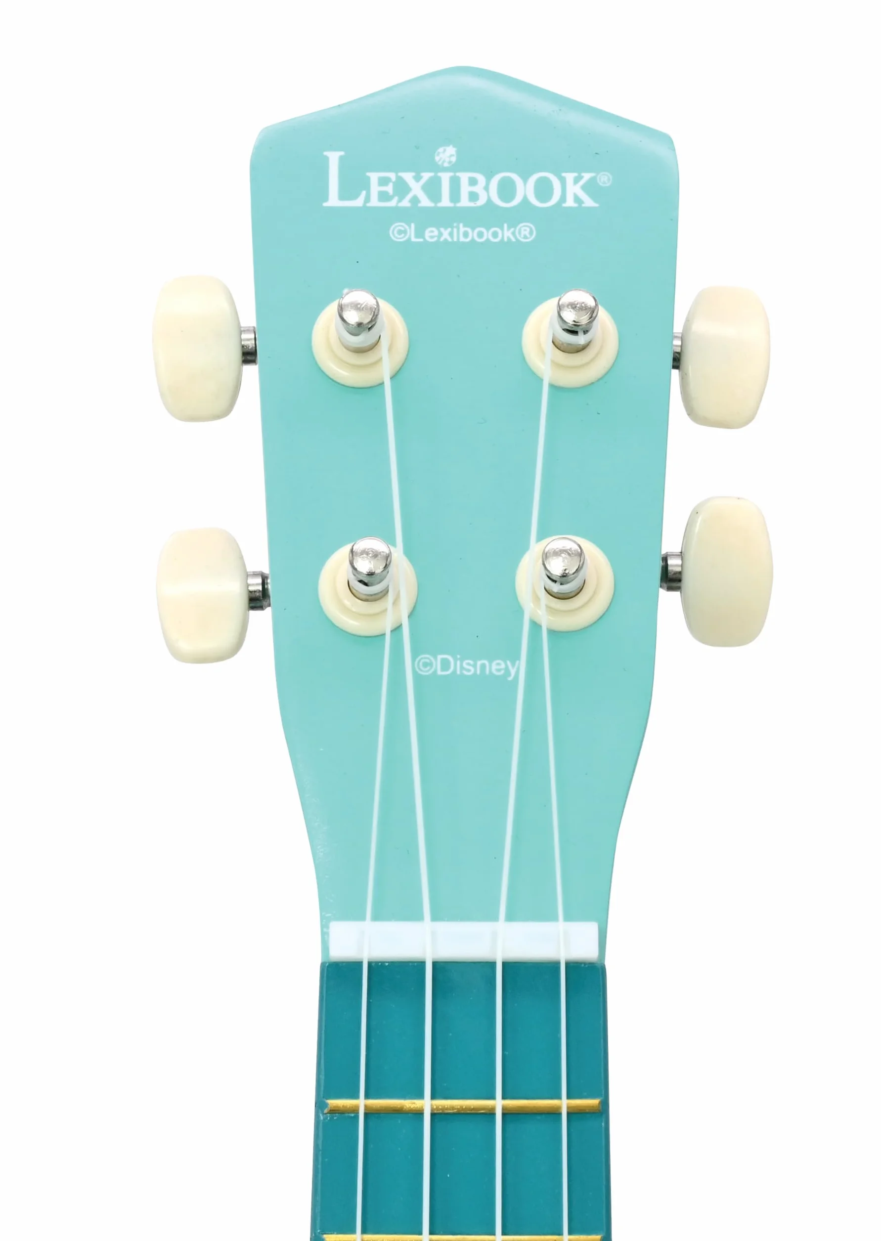 Lexibook, Disney Stitch, Moje Pierwsze Drewniane Ukulele, 4 Struny Nylonowe, 53 cm, Przewodnik w Zestawie, Niebieski, K230D
