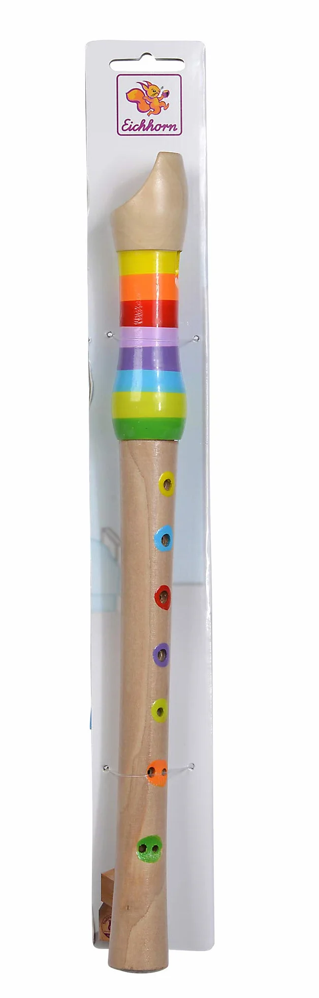 Eichhorn 100003481 Drewniany Flet z nutami 32 cm, natutalny materiał i wzornictwo przyjazne dla dzieci, instrument drewniany przeznaczony dla dzieci od 4 lat