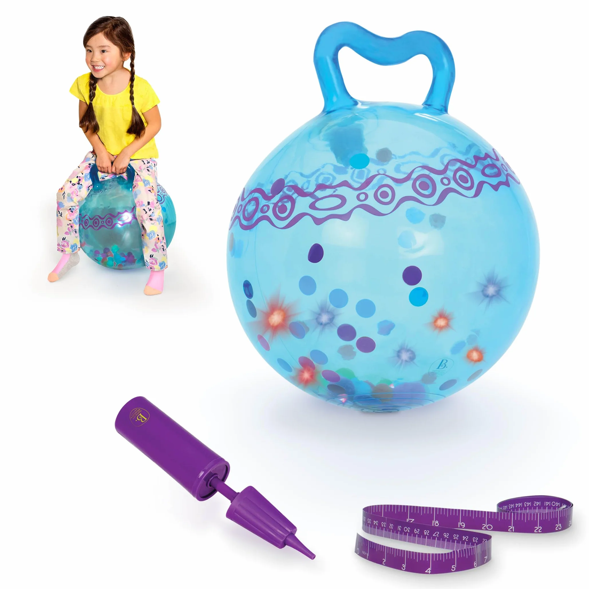 B. toys by Battat 44629 (Sea) Light-Up Hopping Ball