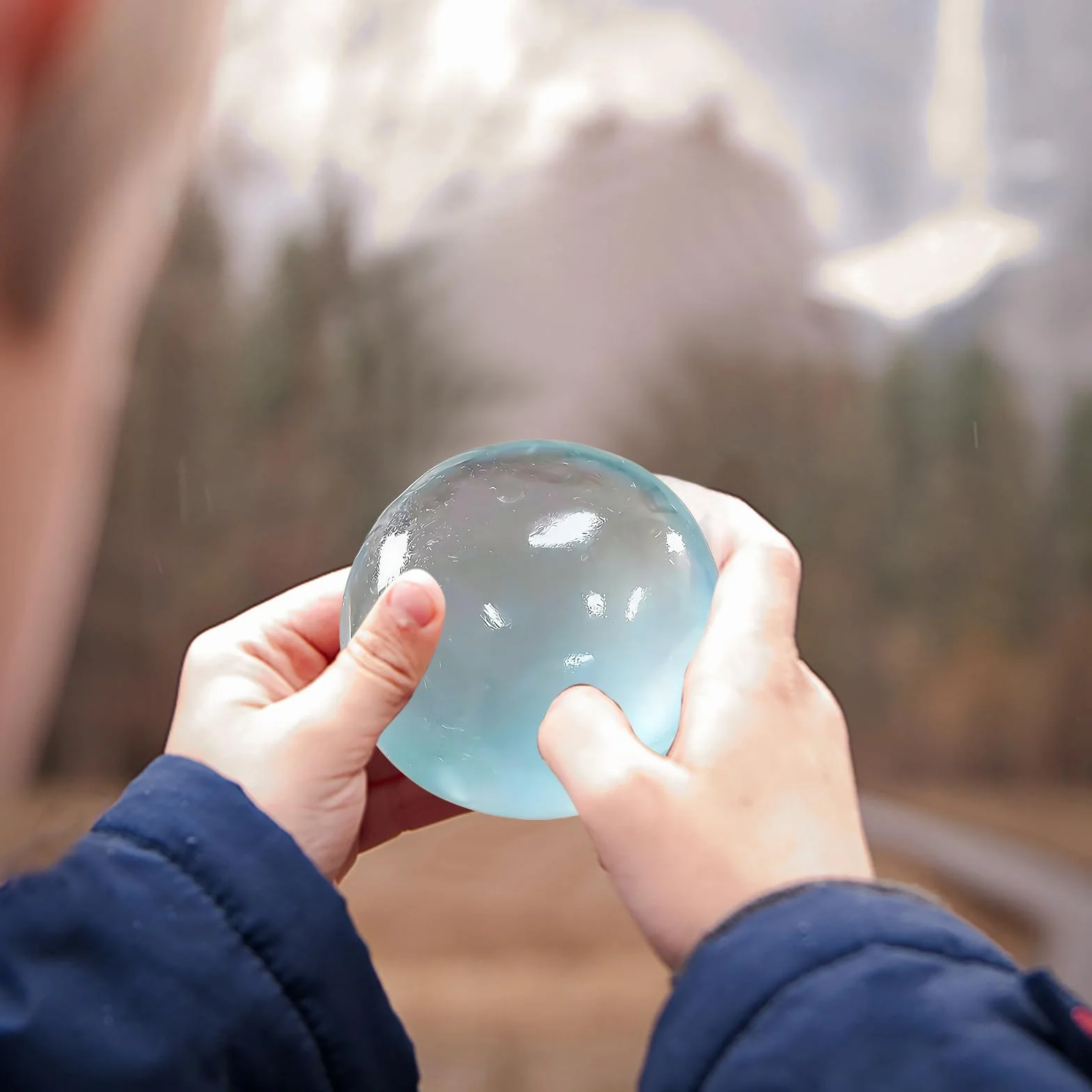 Kulka do squishies z oleju kokosowego, 6 cm, ręcznie wykonana, wyciskana piasek, kleista, nieprzylepna, wielokrotnego użytku, idealna do pracy, nauki, podróży
