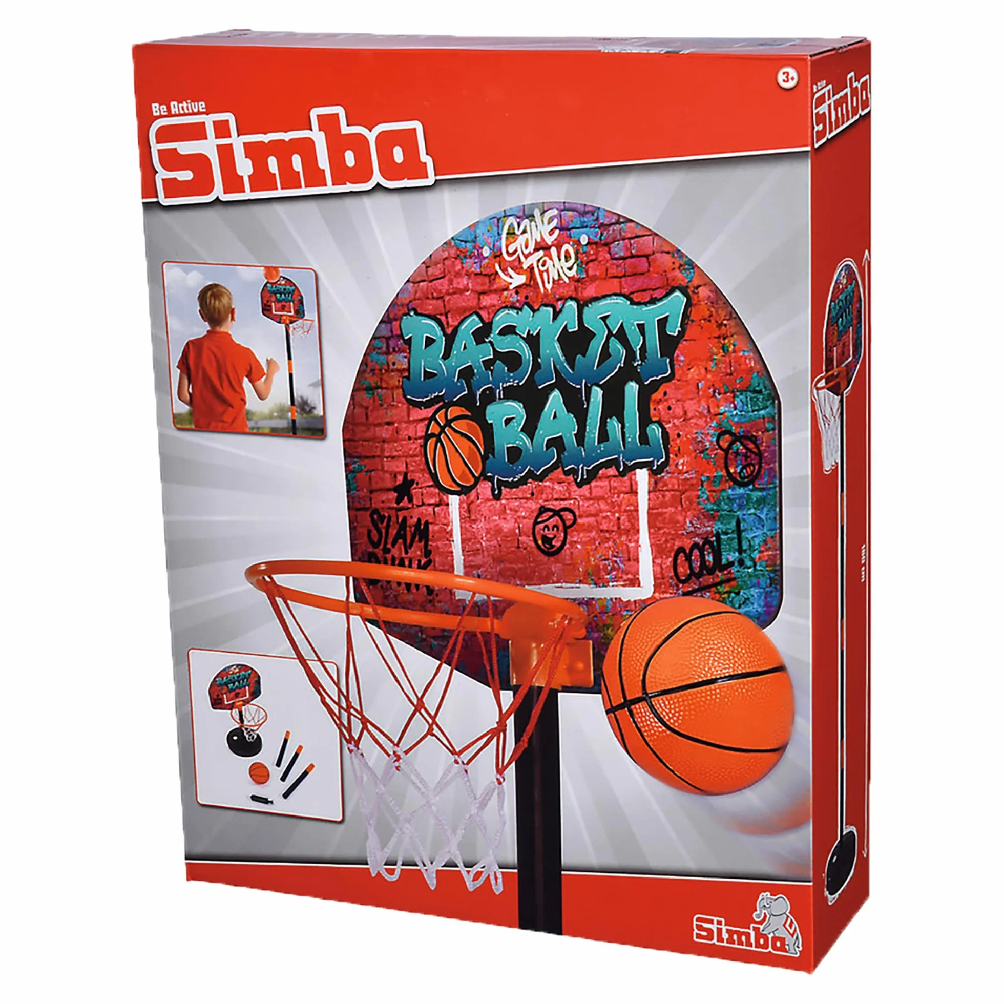 Simba 107407609 Zestaw do gry w koszykówkę na statywie