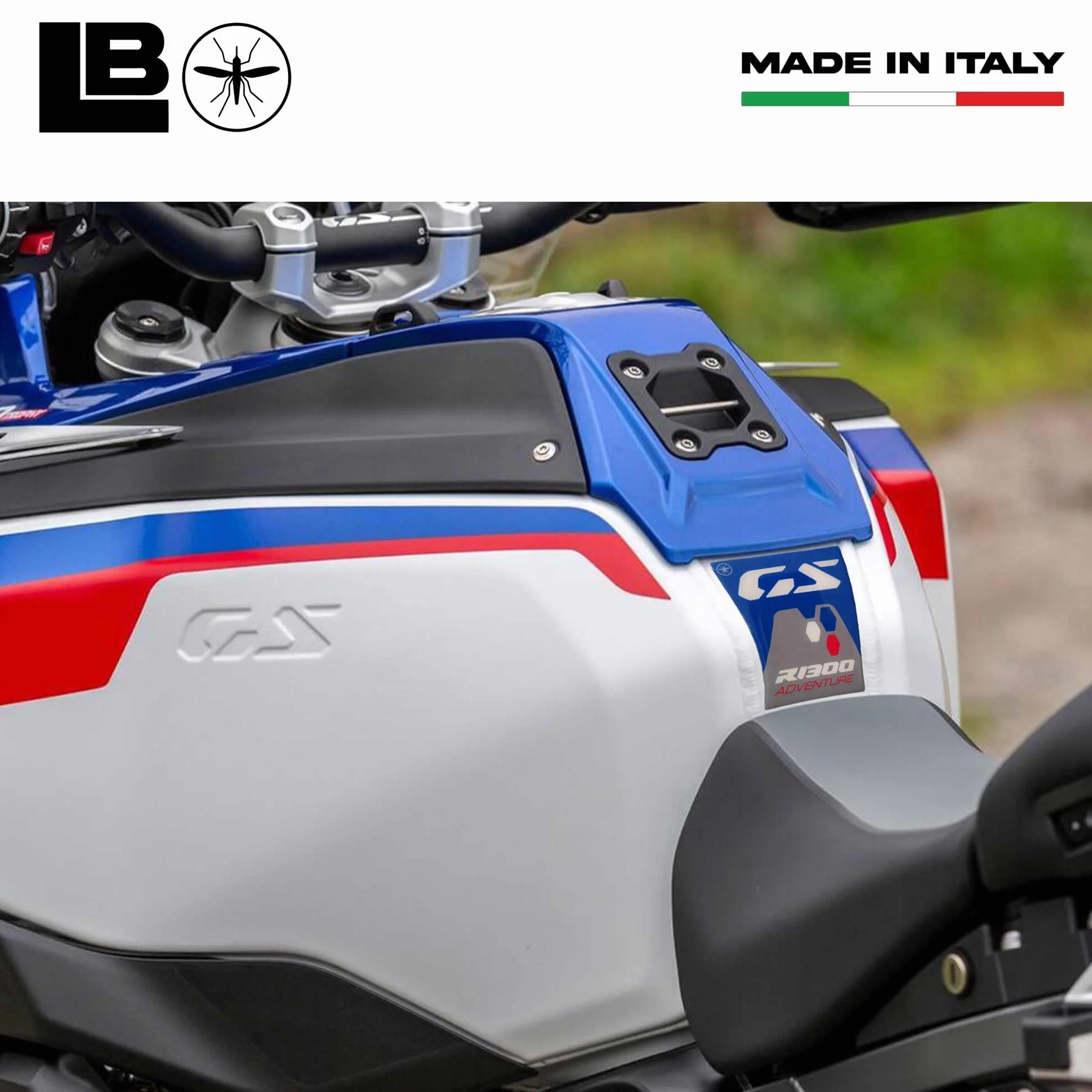 labelbike - Naklejka żywiczna na Zbiornik 3D, Ochrona i Dekoracja Zbiornika Motocykla, kompatybilna z BMW R 1300 GS Adventure - niebieska