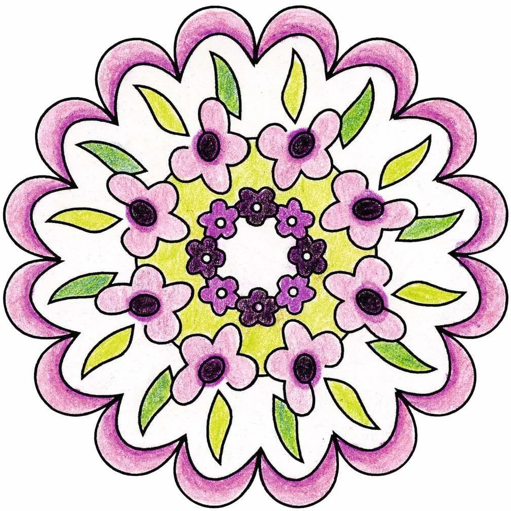 Ravensburger Mandala Designer Mini romantic 29947, Zeichnen lernen für Kinder ab 6 Jahren, Zeichen-Set mit Mandala-Schablone für farbenfrohe Mandalas
