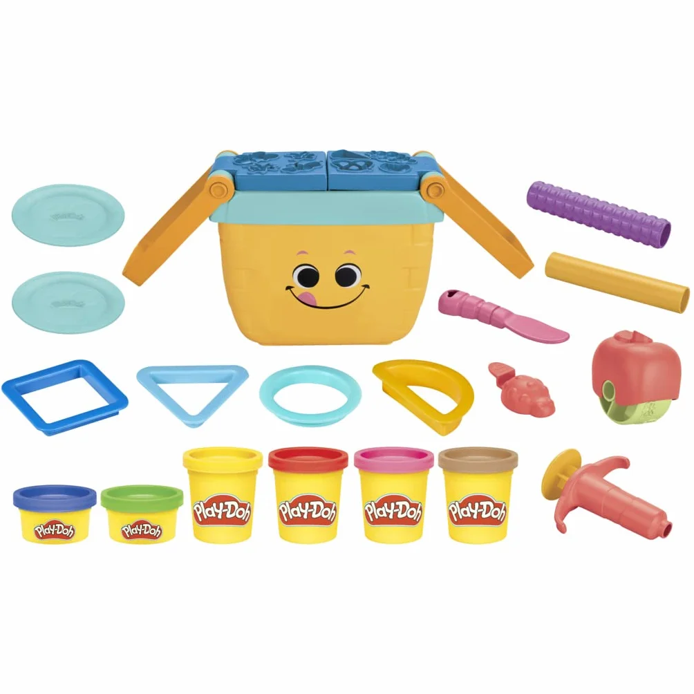Play-Doh Piknikowe Kształty F6916 Zestaw do Lepienia z Ciastoliny, Wielokolorowy, Od 3 lat