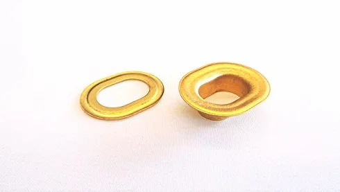 20 x Owalne oczka z tarczą oporową mosiądz 17x11x8 mm do samochodów ciężarowych plandeka na przyczepę