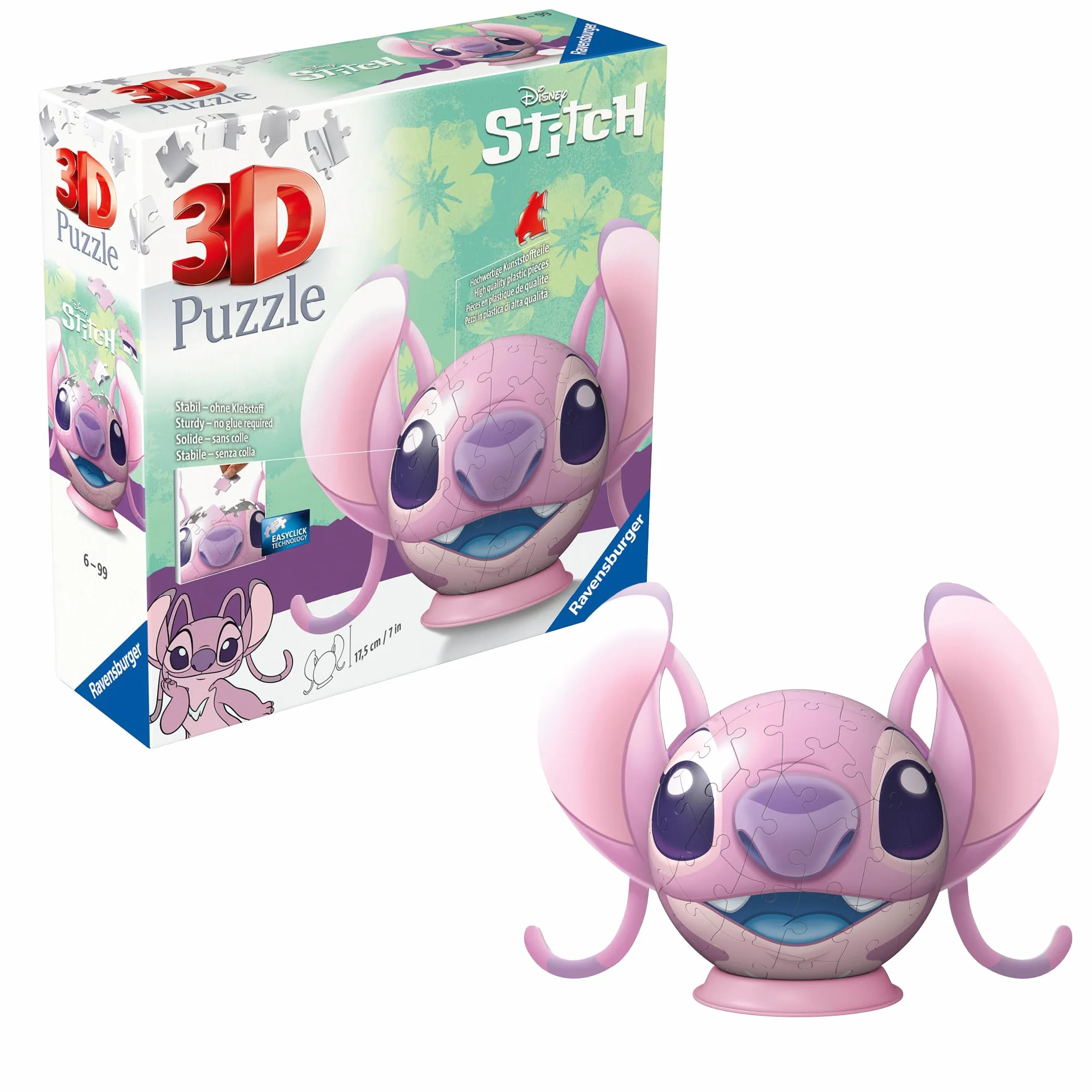 Ravensburger Puzzle 3D Kula Disney Stitch Andzia z uszami