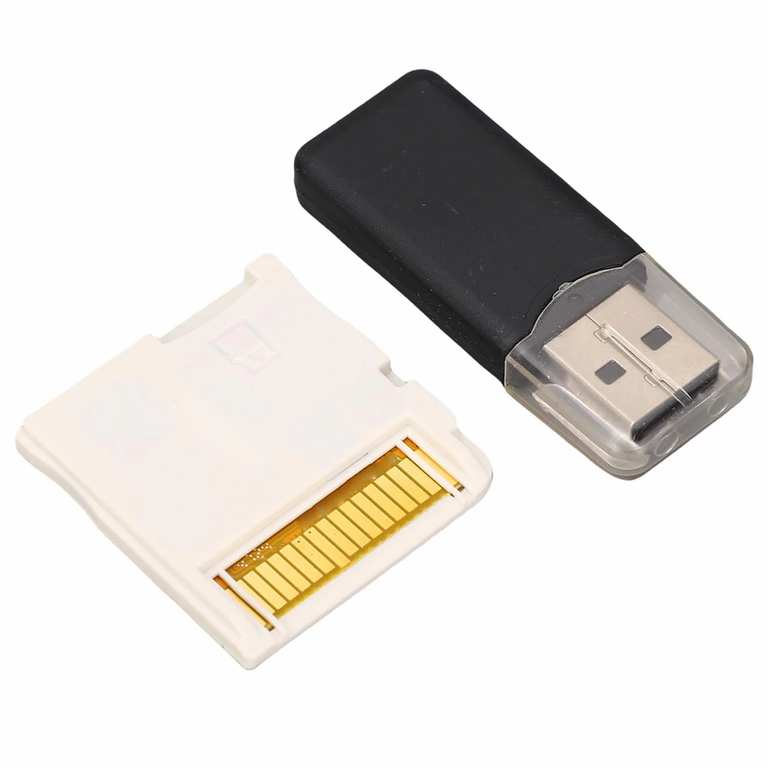 Karta Flash dla 2DS 3DS Console Game Console ASIC Game Film Memory Card z Czytnikiem Kart, Szybciej i Stabilna Obsługa Małych Kart Pamięci (WHITE)