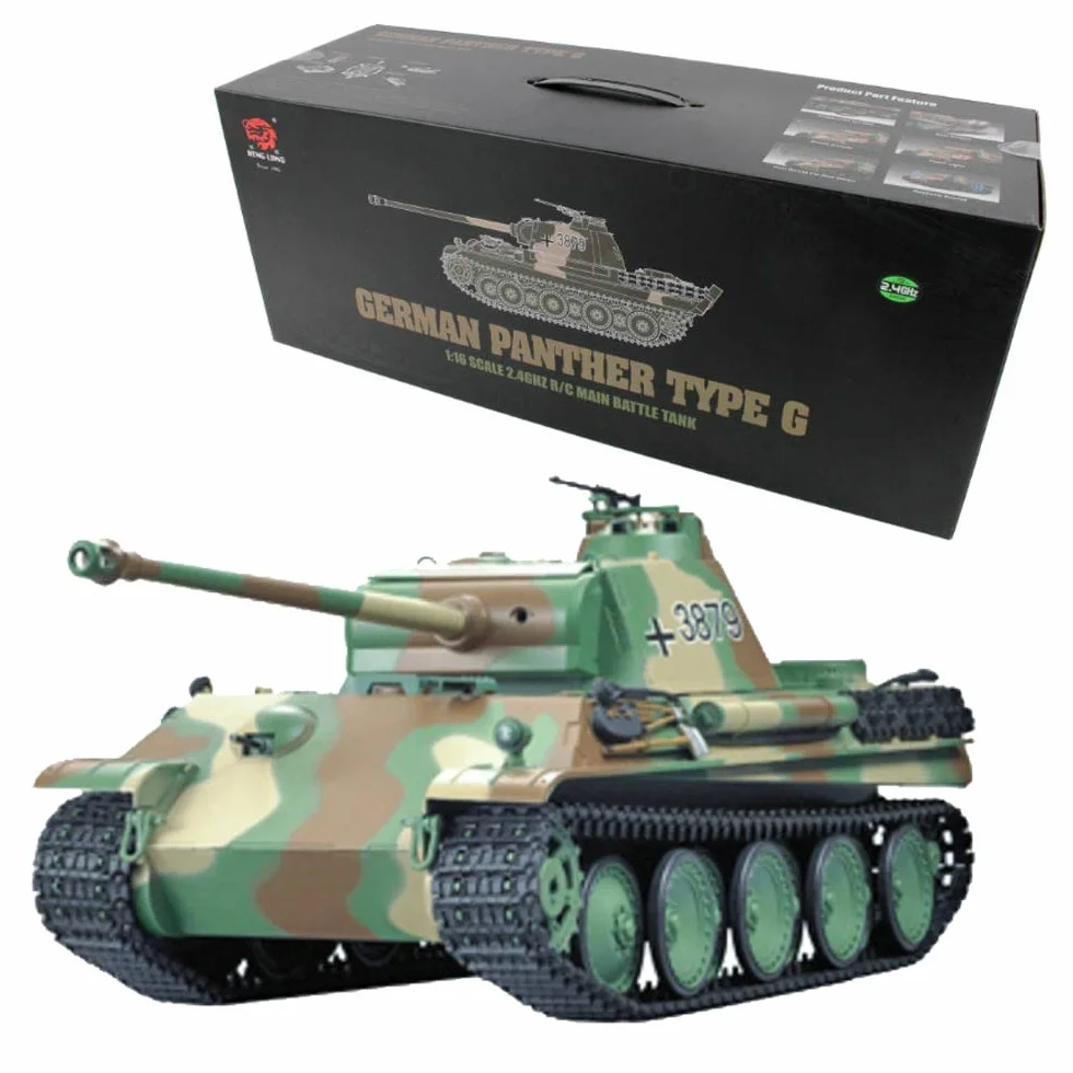 Henglong 1:16 Panther Type G I RC Tank (IR+Shoot+Smoke+Sound+Metal Gearbox)