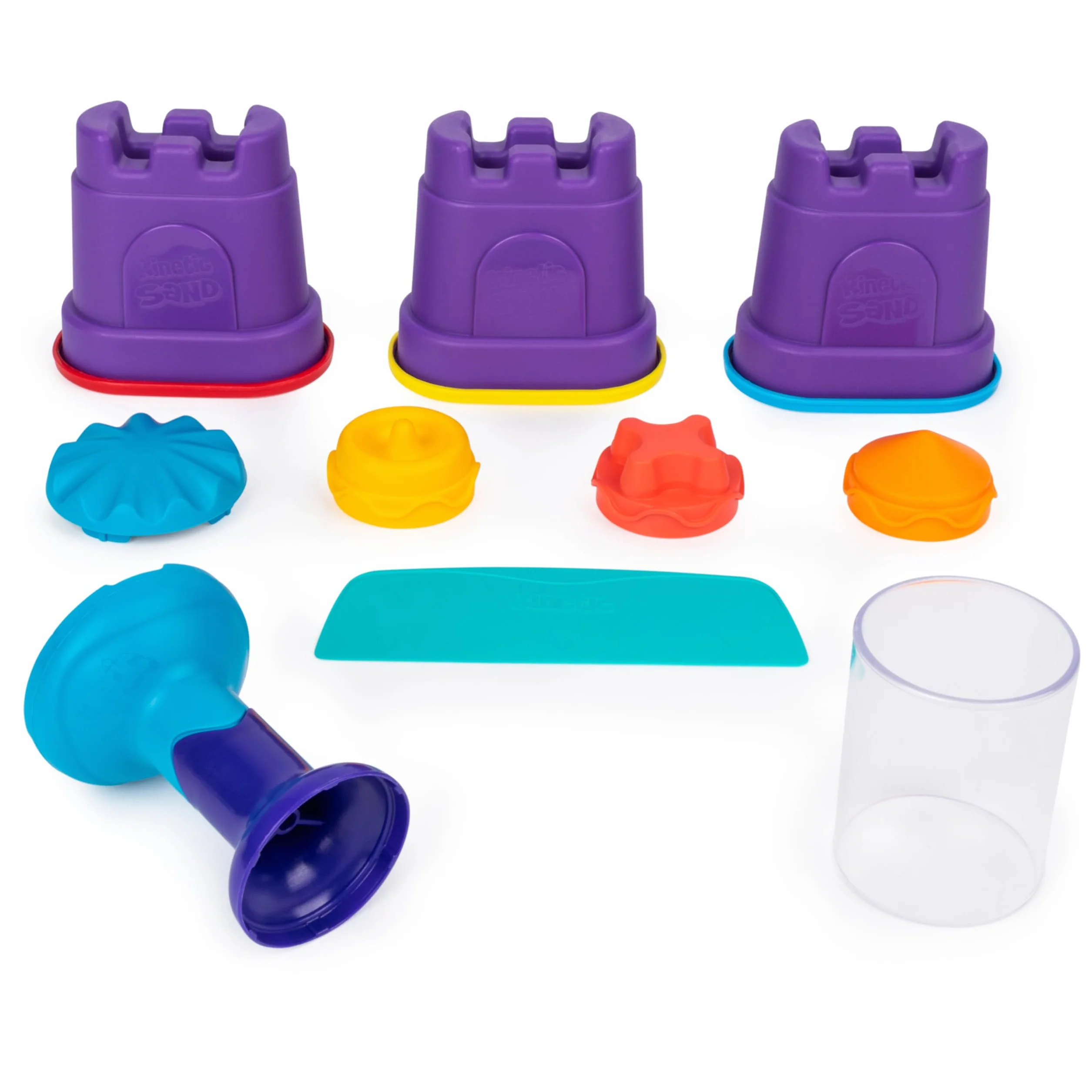 Kinetic Sand, Rainbow Mix Set with 3 Colours of Kinetic Sand (382g) and 6 Tools, for Kids Aged 3 and Up