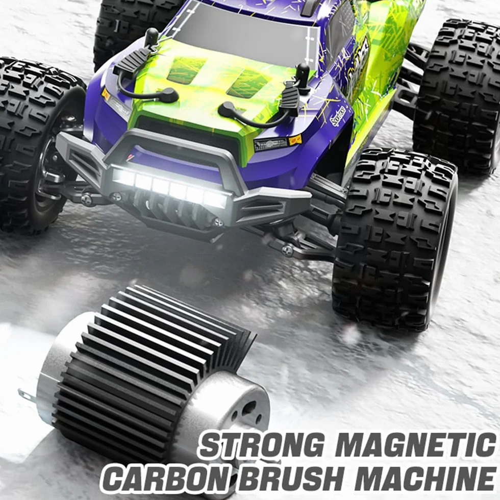 X-Verse Zdalnie sterowany samochód 1:18, 40 km/h, silnik ze szczotką węglową RC, wysoka prędkość, Offroad Drift, samochód wyścigowy, 2,4 GHz, 4WD All Terrain Offroad, samochód wyścigowy, 3 baterie