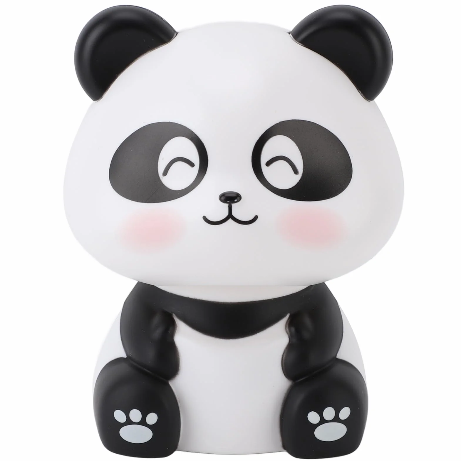Kiwająca Głowa Panda, Figurka Pandy Słonecznej, Szczęście, Bogactwo, Witaj w Domu na Desce Rozdzielczej Samochodu (Mrużące oczy)