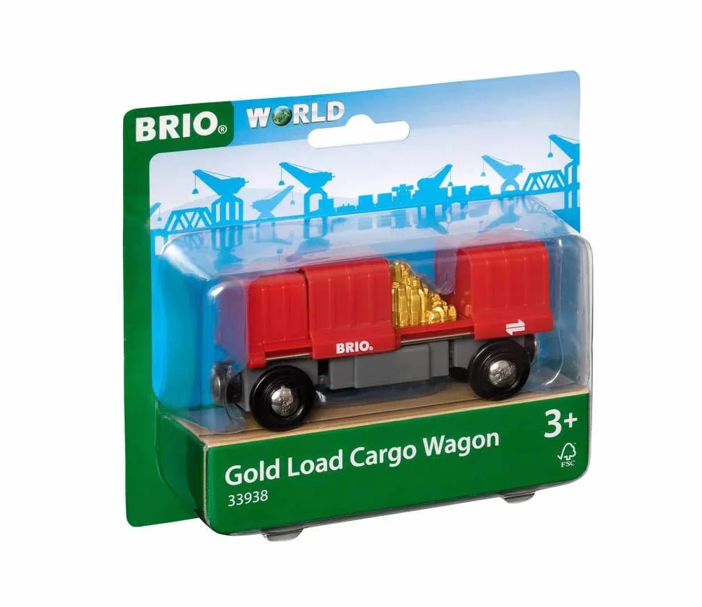 Brio 63393800 Wagon Ze Złotem (63393800) Bezpieczna Zabawka Dla Dzieci Powyżej 3 Lat