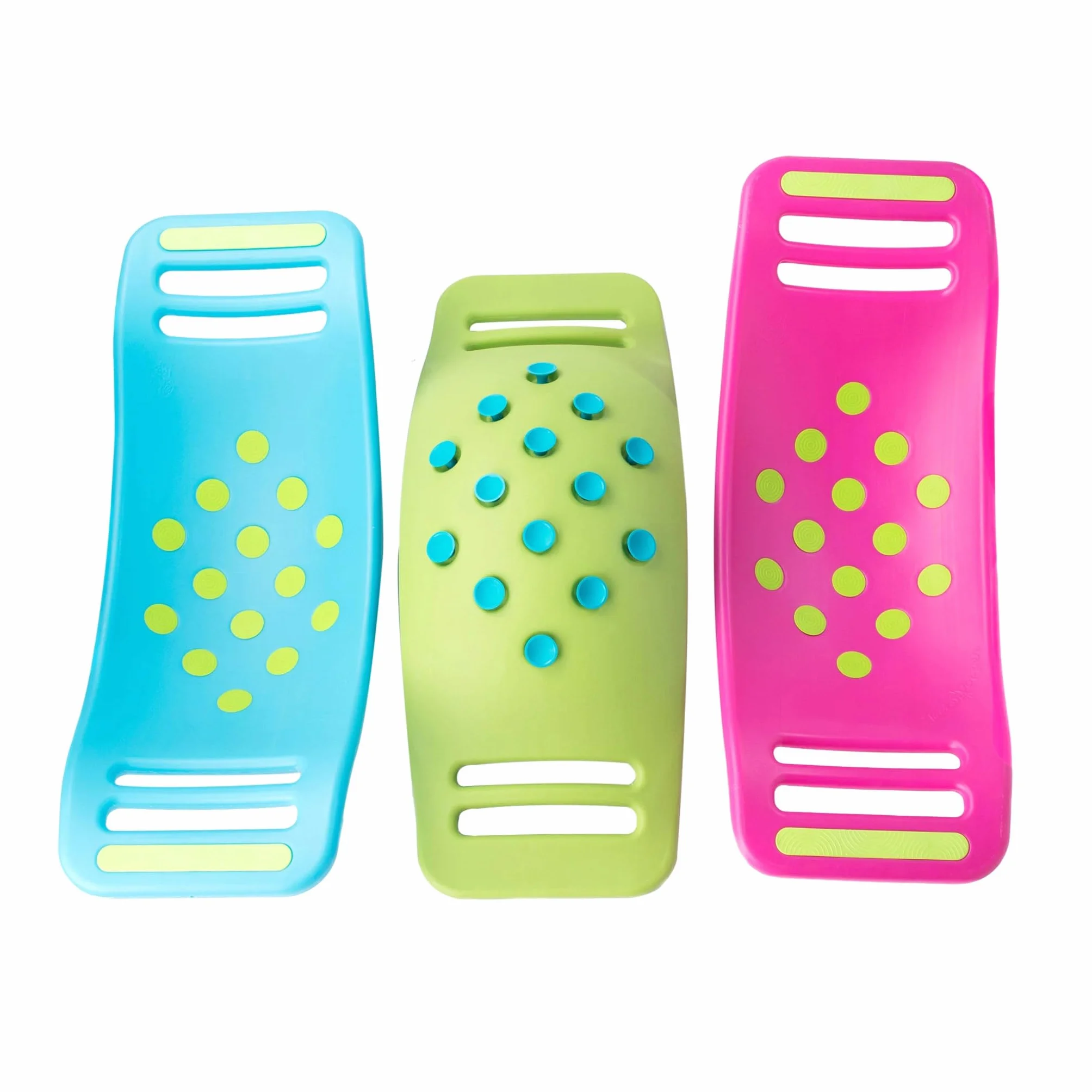 Fat Brain Toys Fat Brain Teeter Popper Blue, Wobble Balance Board, Tablica balansowa z wyskakującymi dźwiękami, zabawka przedszkolna dla dzieci, deska do skakania, rozwój umiejętności motorycznych brutto, tablica równoważąca dla dzieci w wieku 3 lat +