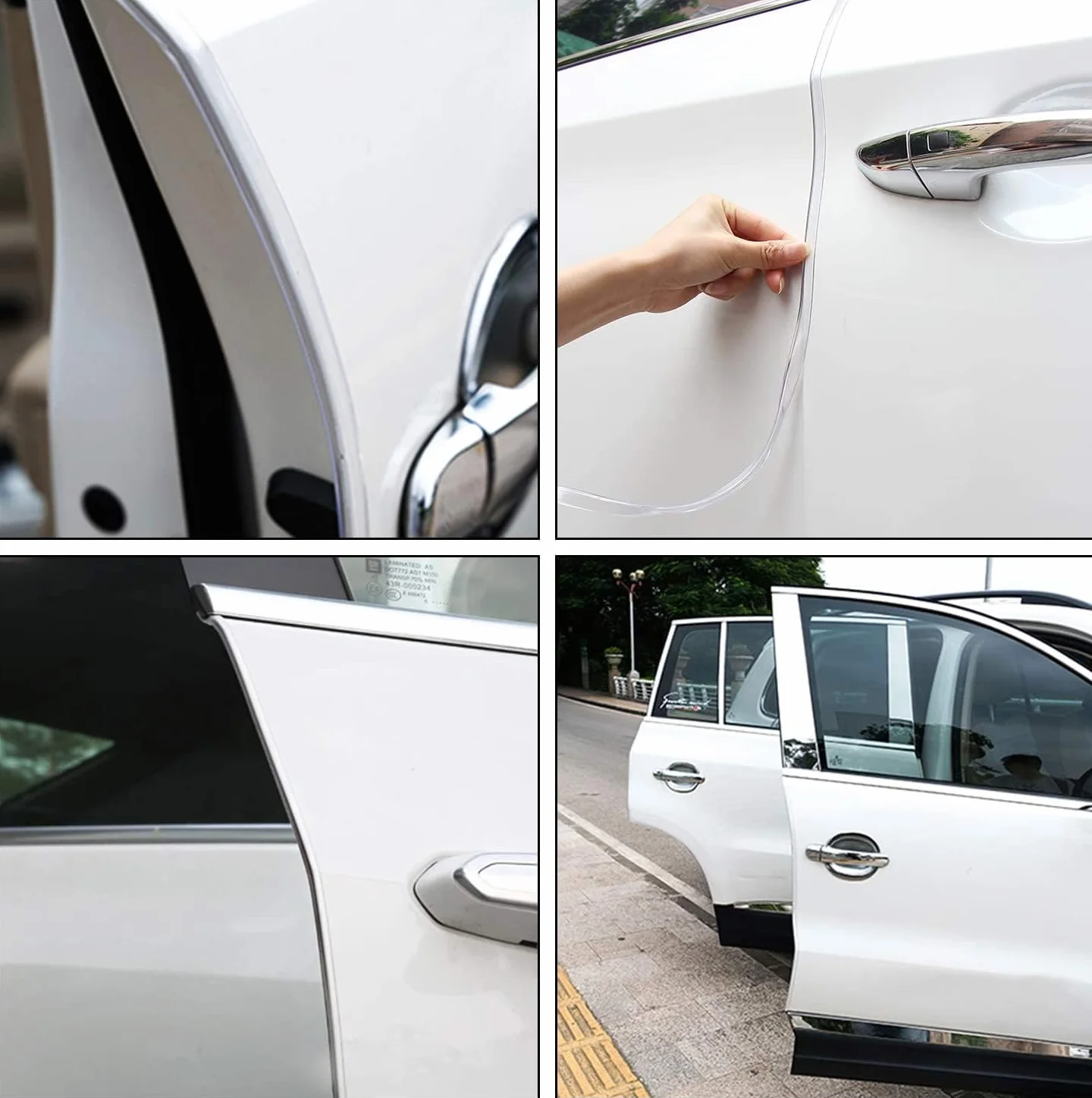 Listwa ochronna na antenę samochodową, 5 m, gumowa uszczelka w kształcie litery U, pasuje do SUV-ów, limuzyn, MPV i większości modeli (przezroczysta)