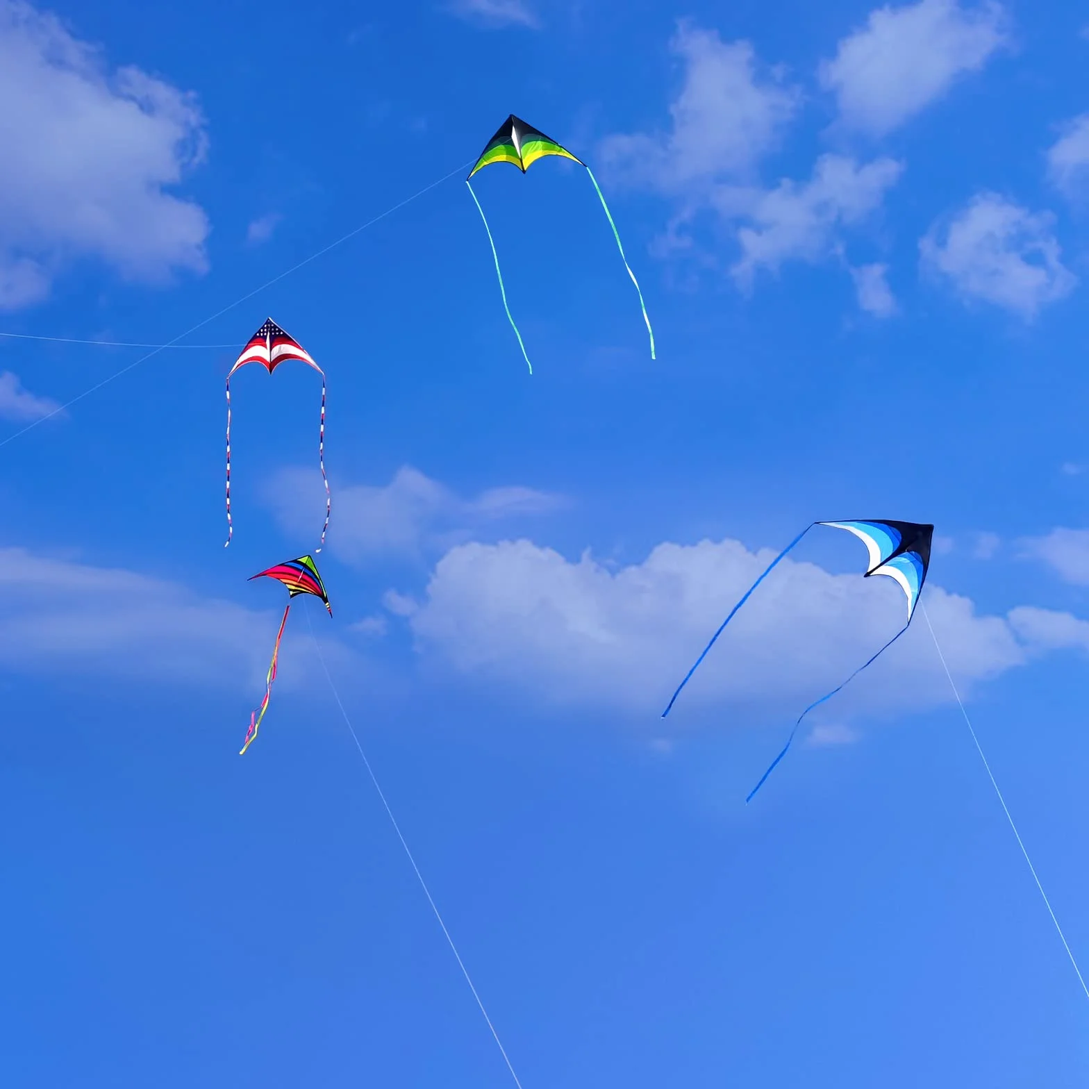 Mint's Colorful Life Latawiec Delta dla dzieci i dorosłych, bardzo łatwy do latania latawiec z taśmami i sznurkiem o długości 90 m, najlepszy latawiec dla początkujących