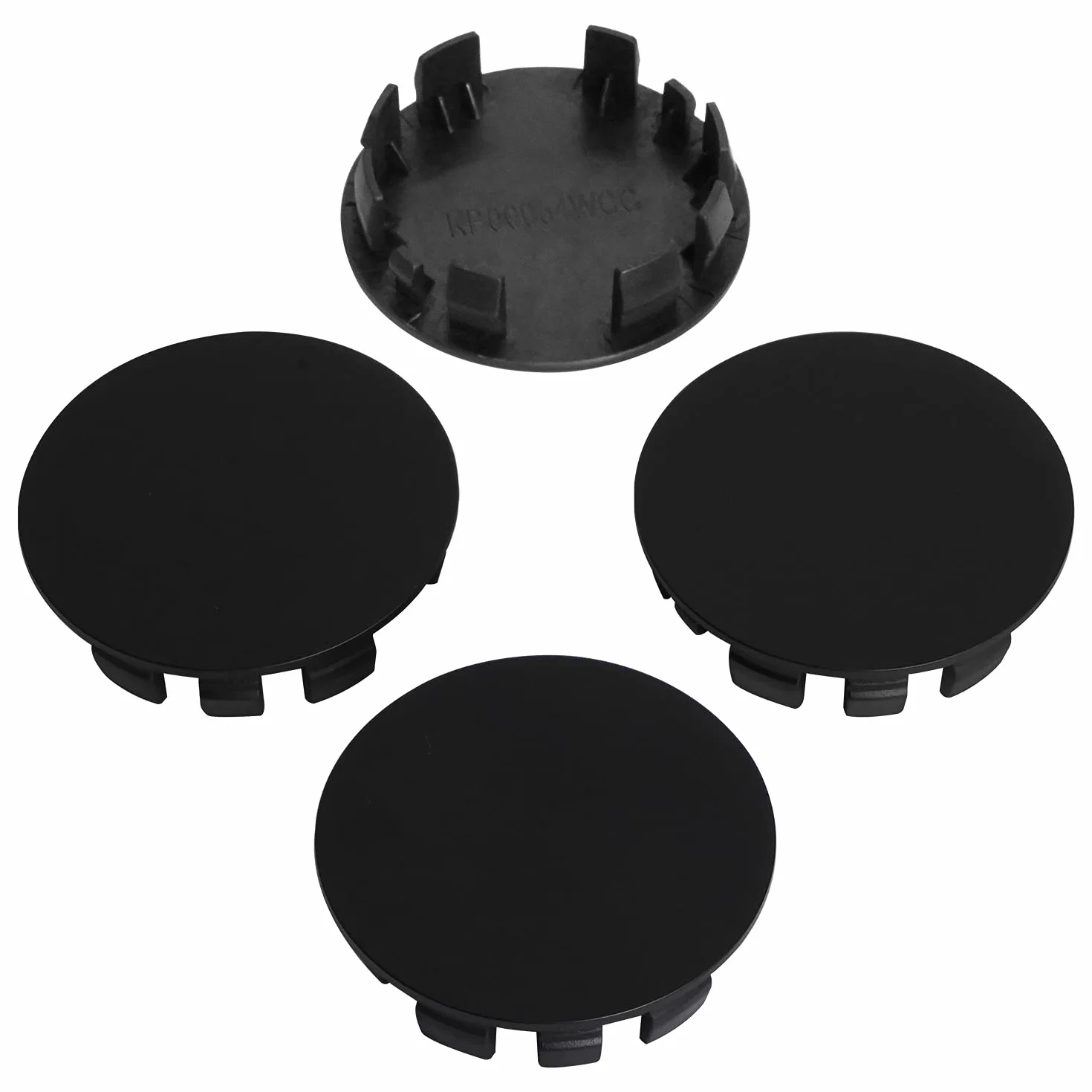 KitsPro osłona piasty 62 mm nakładki środkowe koła, zestaw 4 sztuk (czarny matowy, zewnętrzny 62 MM, wnętrze 56 MM)