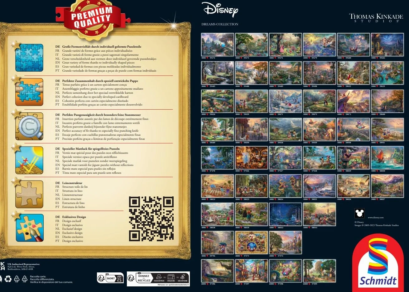 Schmidt Spiele 58033 Thomas Kinkade, Disney, Mickey & Minnie Halloween Fun, 1000 elementów, puzzle, karton