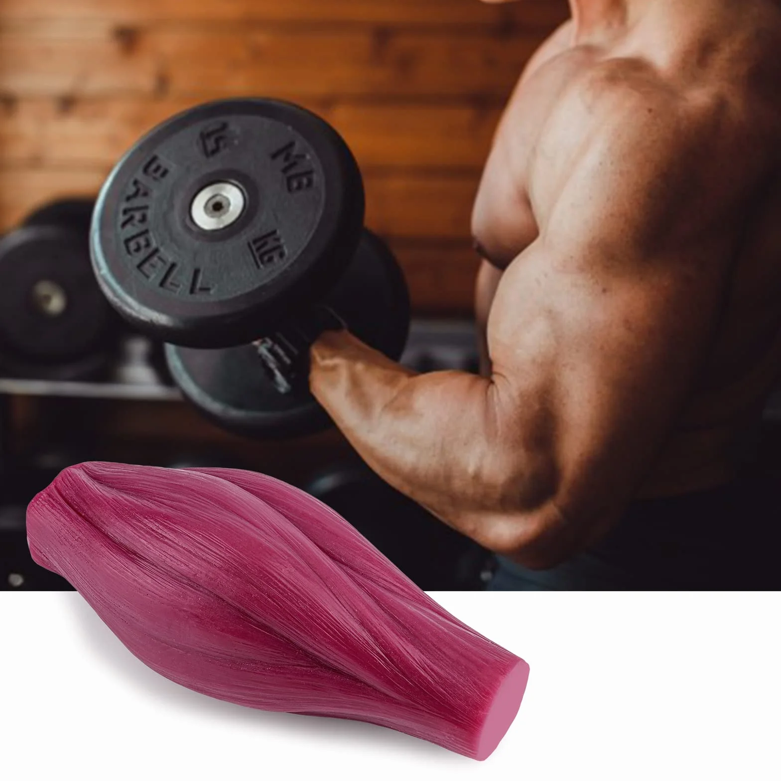 Replika tkanki tłuszczowej w ludzkim ciele 1lb bazą wyświetlającą i repliką mięśni 1lb, zachowaj sprawność i motywację odchudzania oraz przypomnienie dla studentów anatomii i fizjologii, analiza odżywiania