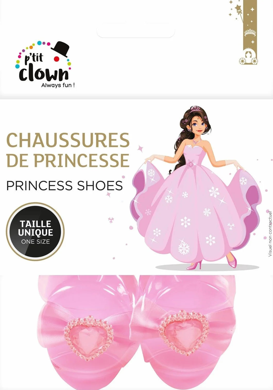 P'tit Clown 10035 buty dla księżniczki plastikowe jeden rozmiar różowe