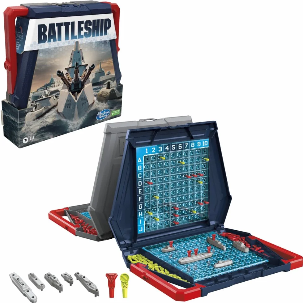 Hasbro Gaming Klasyczna strategiczna gra planszowa Bitwa morska