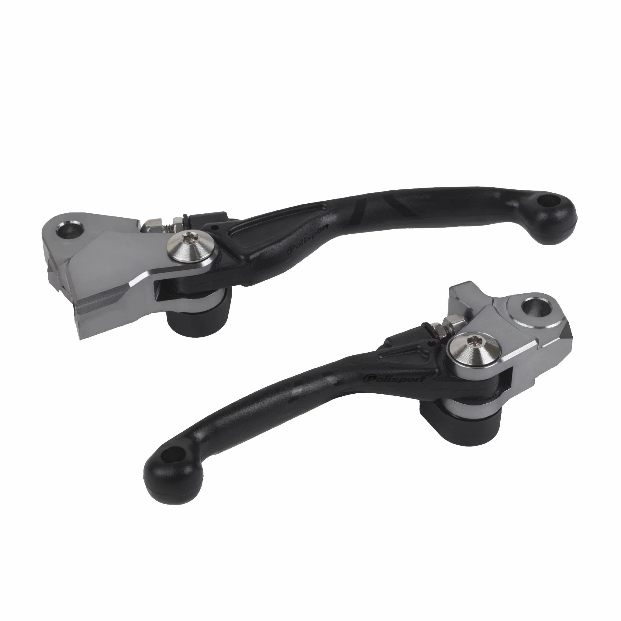 POLISPORT 8487200048 - Zestaw nietłukących uchwytów obrobionych z aluminium z dołączonymi adapterami kompatybilny z motocyklami HUSQVARNA w kolorze czarnym