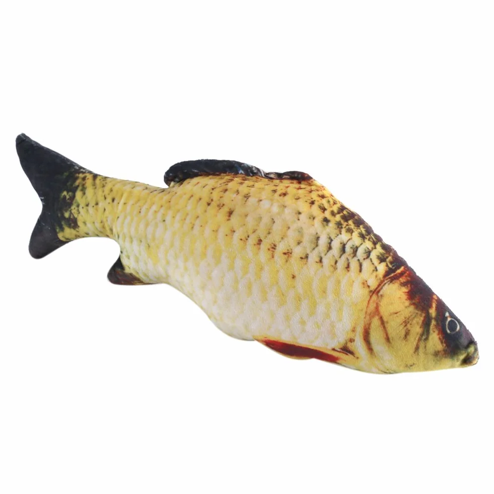 Pluszowa Poduszka w Kształcie Karpia, Realistyczna Dekoracyjna Ryba, Miękka Zabawka, 40 cm