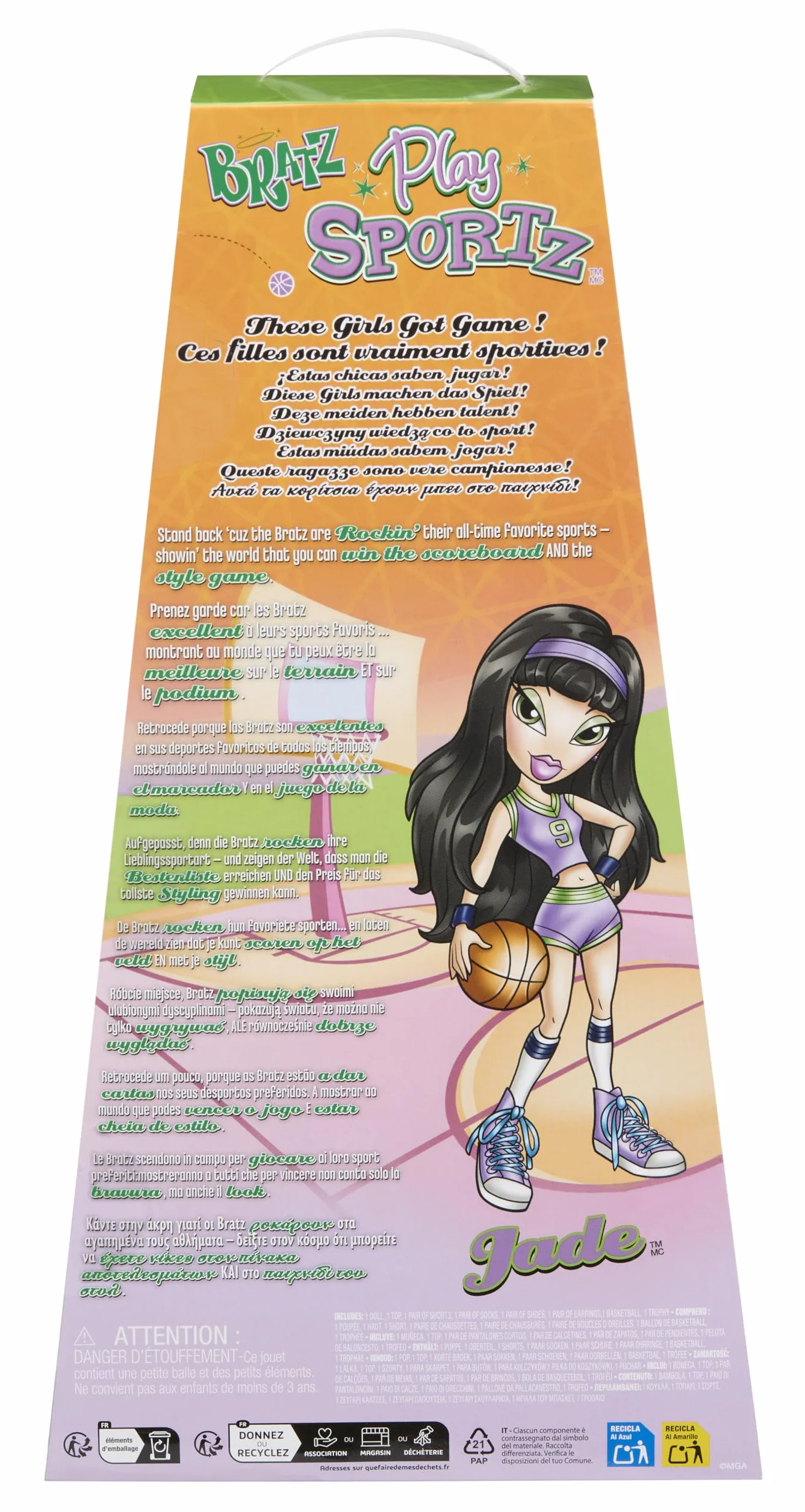 Bratz Play Sportz Jade (Koszykówka) - Modna Lalka z Akcesoriami