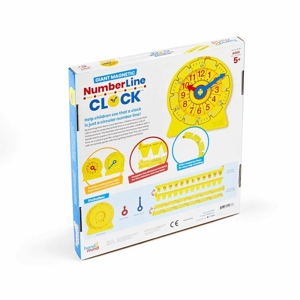 Learning Resources hand2mind Olbrzym Magnetyczny 24-Godzina NumberLine Zegar Zestaw