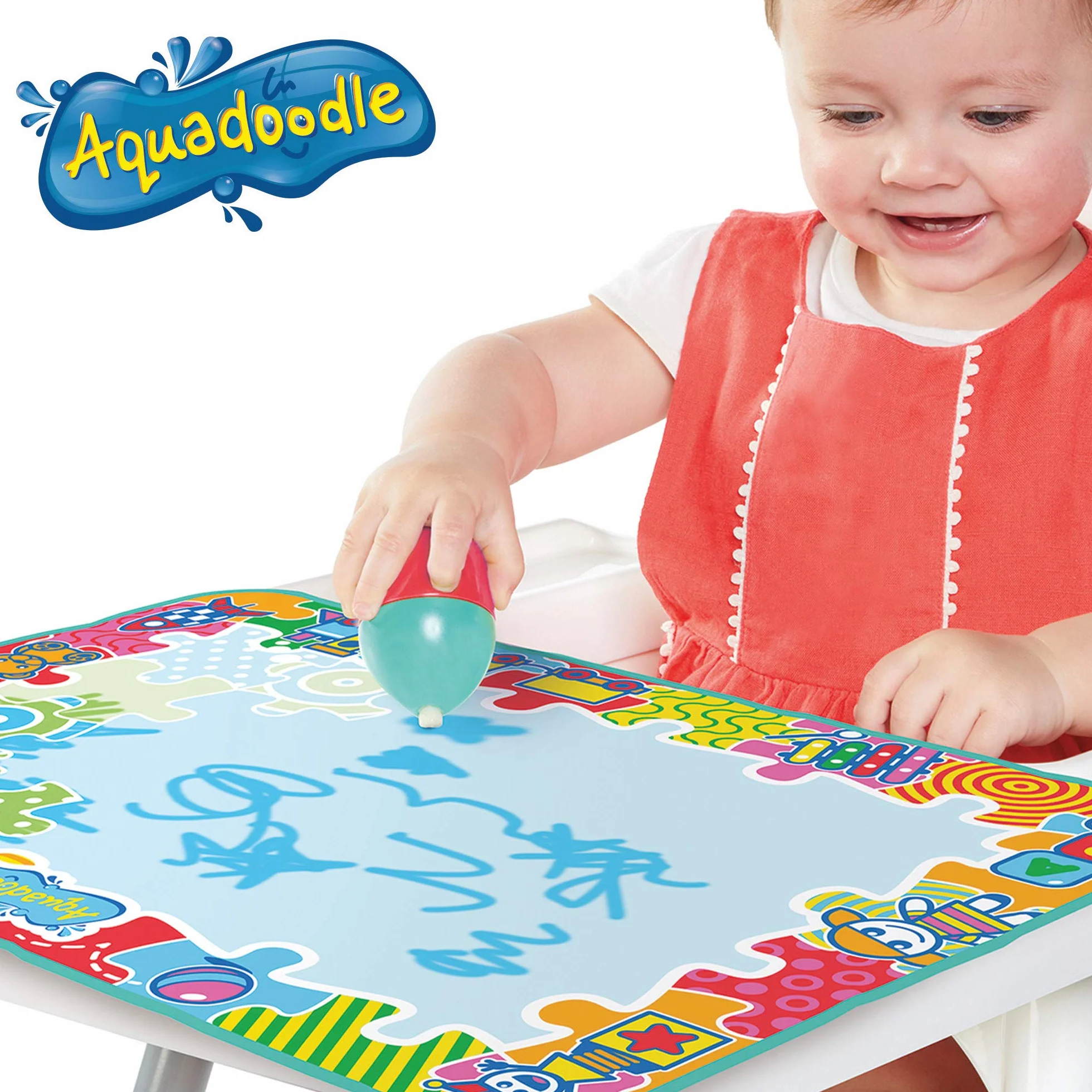 Aquadoodle Baby Water Doodle Mat, Official Tomy No Mess Colouring & Drawing Game, Baby Water Mat Suitable for Babies, Boys & Girls from 9 Months, 1, 2, 3 + Year Olds