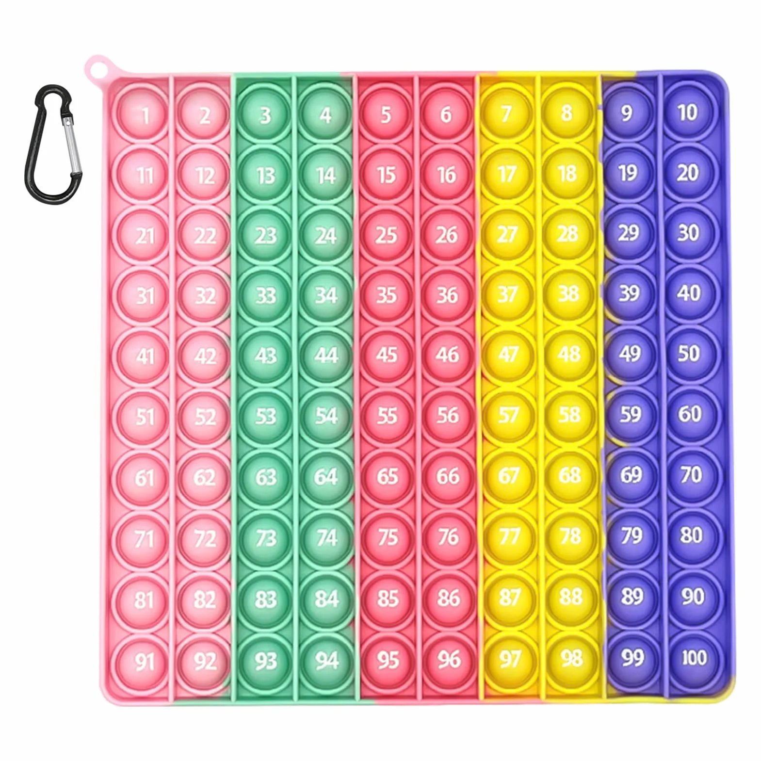 BOOWEN Pop It Fidget Zabawka Gigantyczna Push Bubble Poppit Silikonowe czujniki antystresowe Pękające bąbelki Edukacyjna zabawka matematyczna dla dzieci i dorosłych