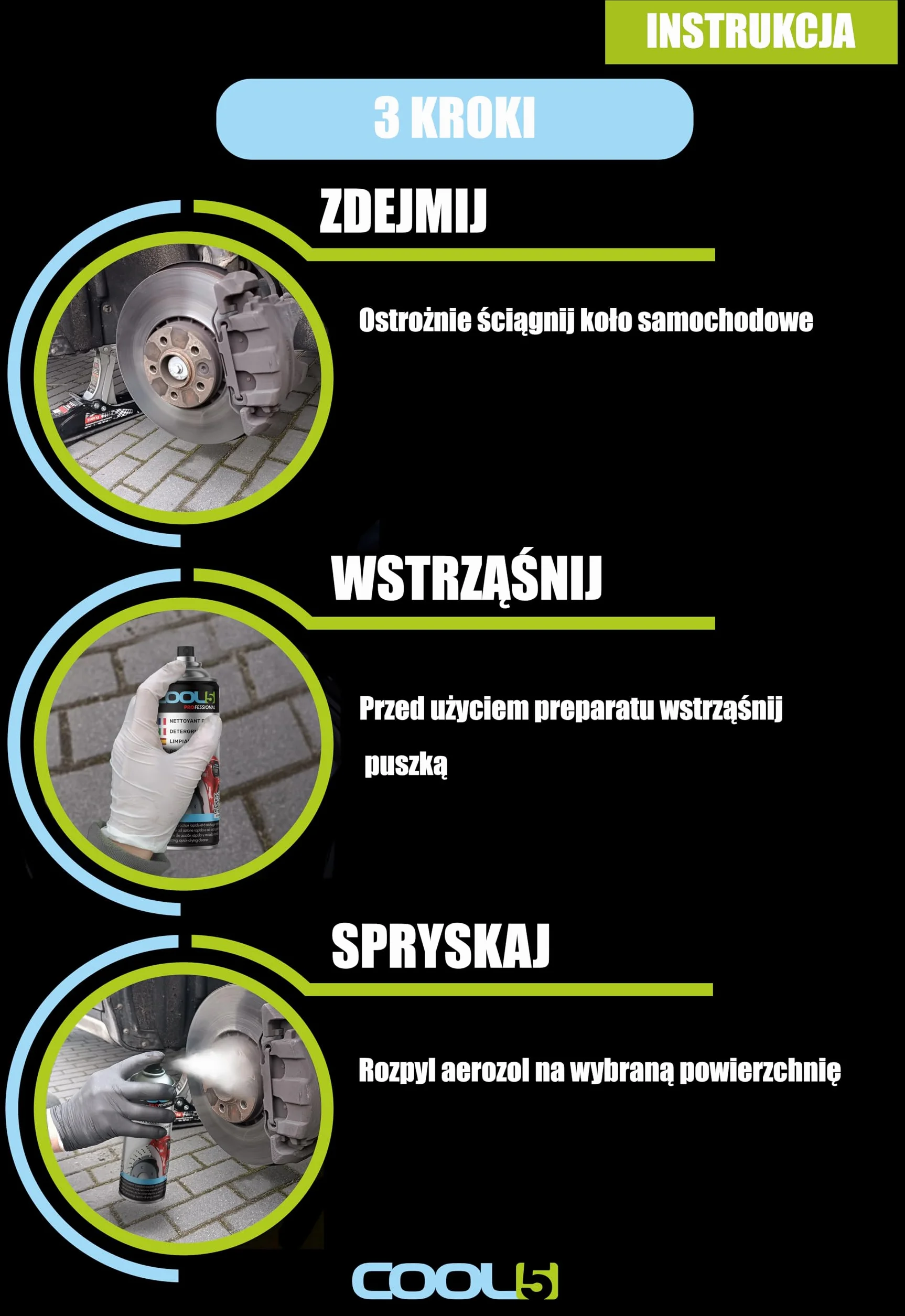 Brake Cleaner - Środek do czyszczenia hamulców w sprayu, czyści i odtłuszcza hamulce 600 ml