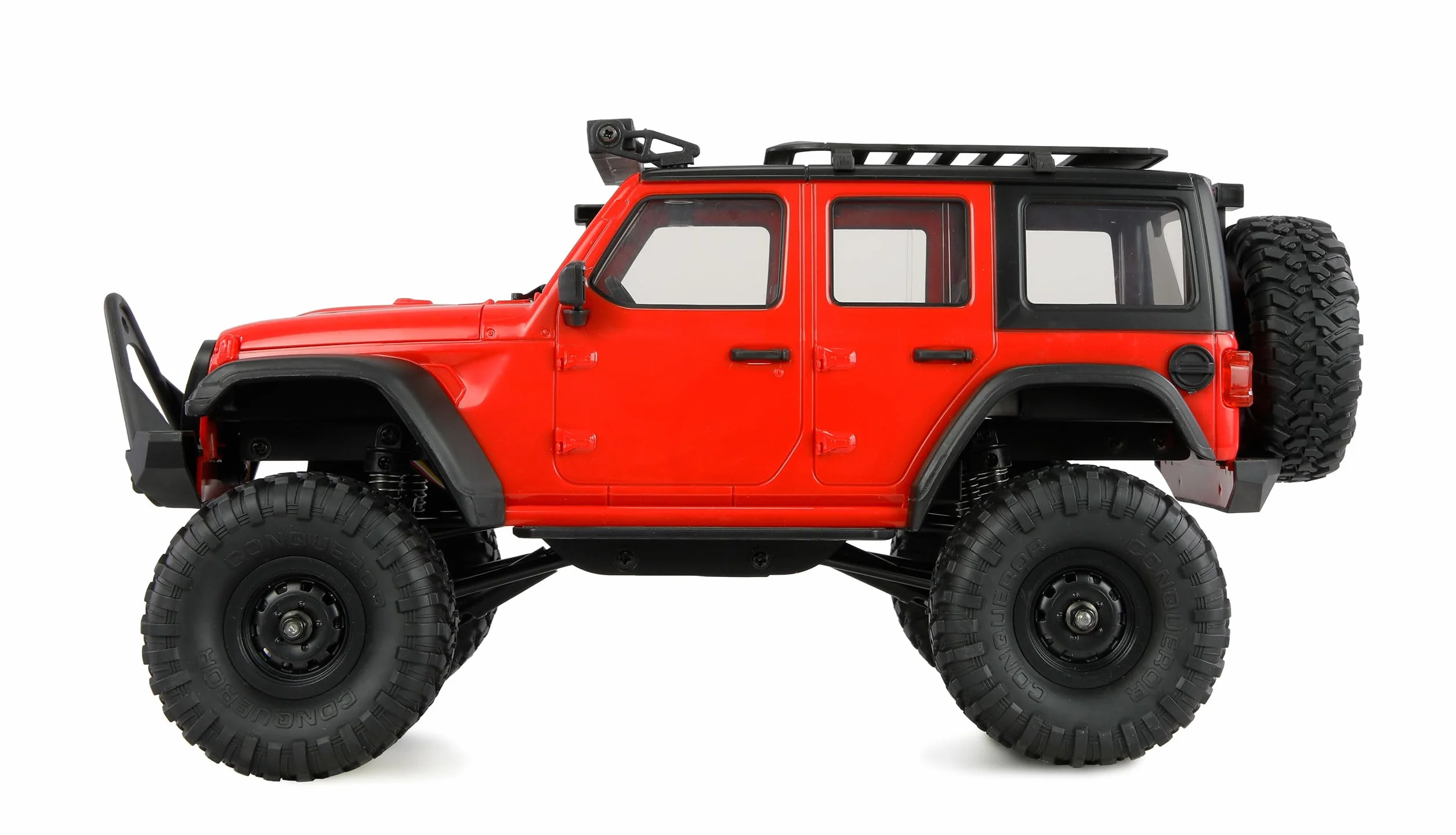 Amewi AMXRock Mini-Crosstrail Scale Crawler 4WD 1:16 RTR czerwony z pilotem zdalnego sterowania, akumulatorem, kablem do ładowania