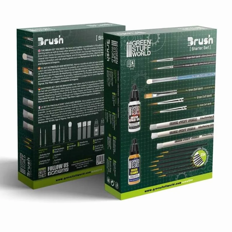 Green Stuff World Zestaw startowy do modeli i miniatur Hobby Brush 11644