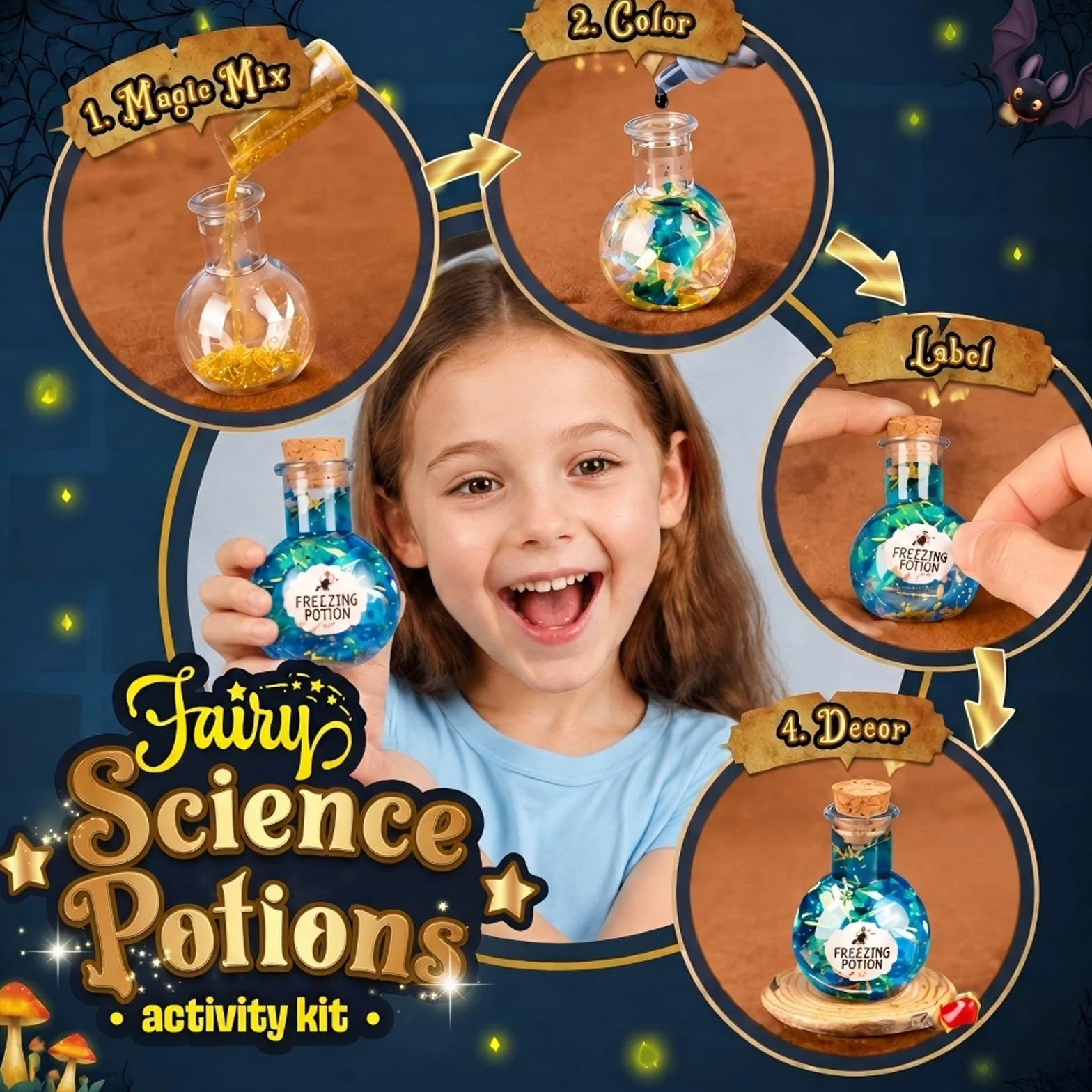 Mostof Wizard Potions Kits dla dzieci, Mix 20+ Science Magic Experiments Potions with Magic Cauldron, Kreatywna zabawka na prezent urodzinowy