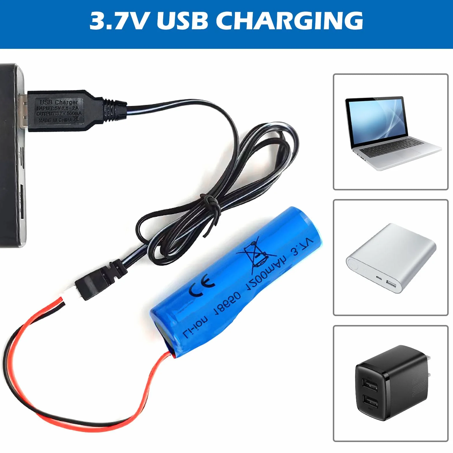 Vegena Zestaw 6 3,7 v 1200 mah Bateria litowa z USB SM-2P RC Ładowarka samochodowa RC High Speed do modeli samochodów, zestaw baterii o wysokiej wydajności RC