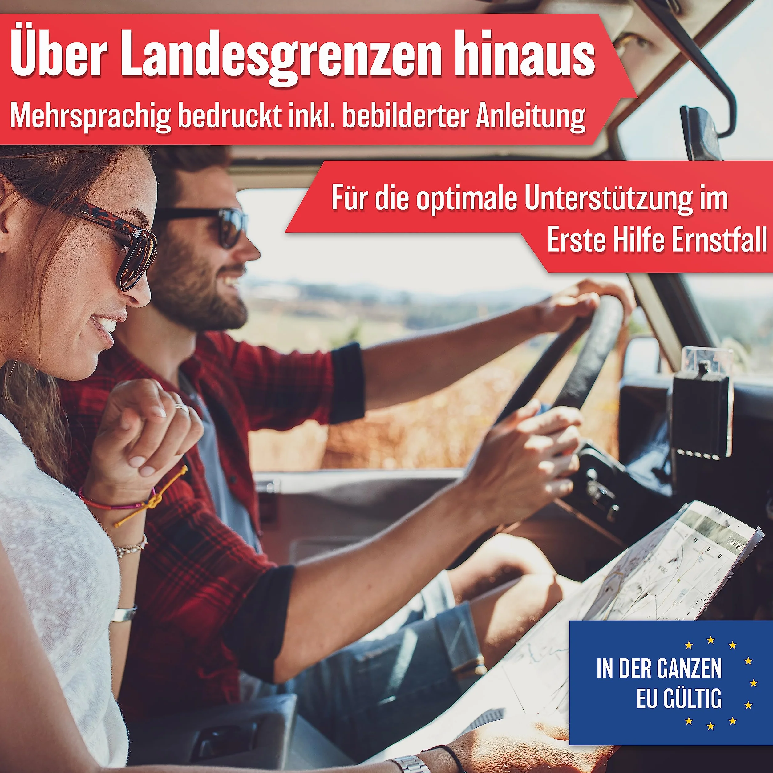 HELDENWERK Samochodowy zestaw pierwszej pomocy 2025 może być używany i testowany (zgodny z niemieckimi przepisami o ruchu drogowym) – apteczka pierwszej pomocy samochodowej z certyfikatem DIN 13164