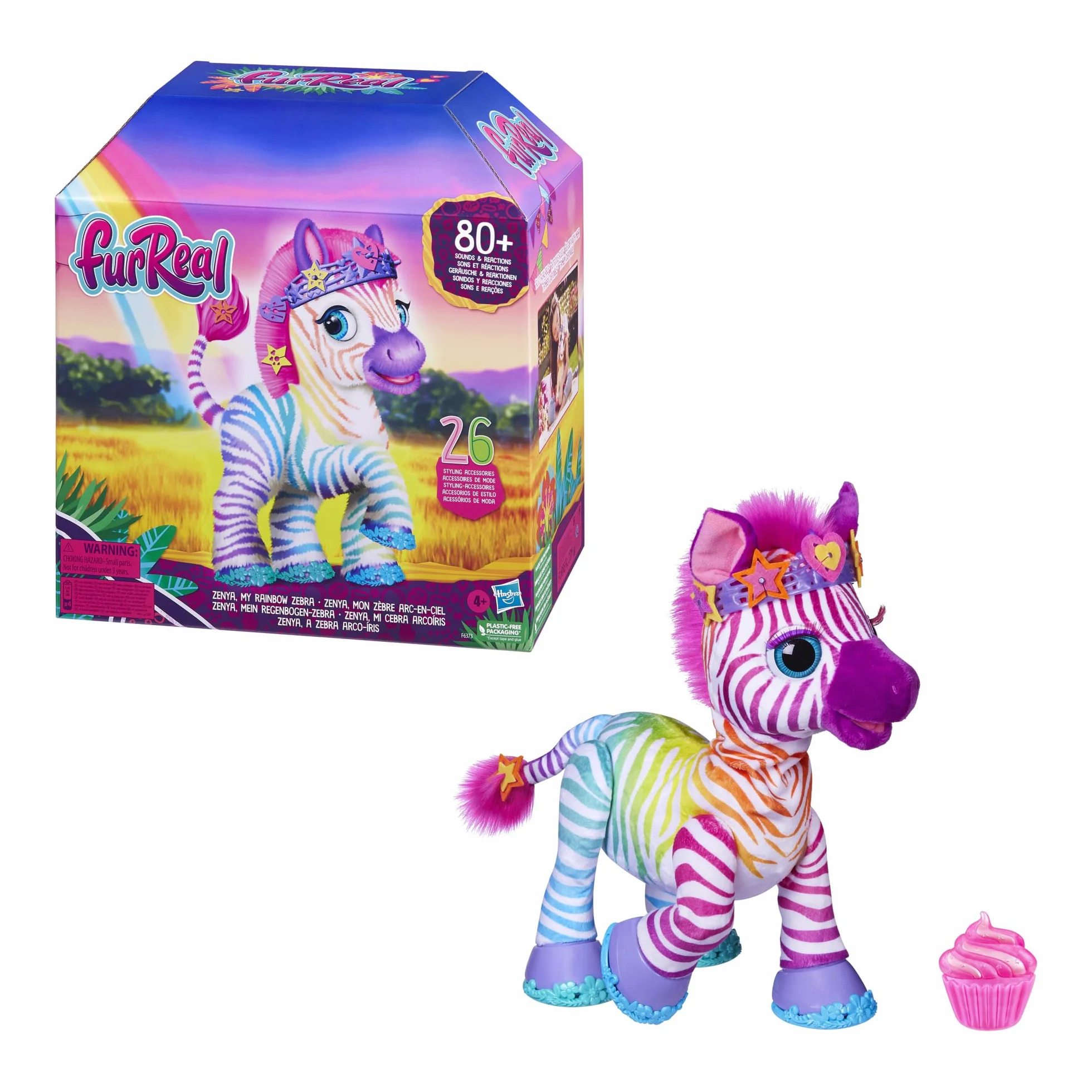 furReal Zenya, Moja tęczowa zebra, interaktywna zabawka dla dziewczynek i chłopców od 4 lat