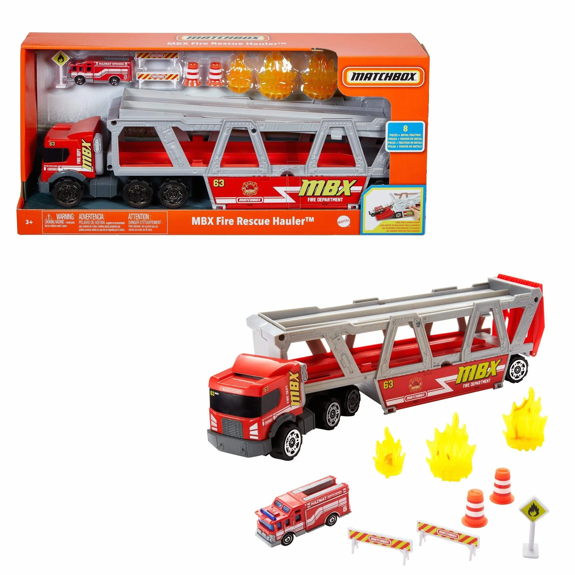 Matchbox Pojazd Zabawkowy, Czerwony/Szary, od 3 lat