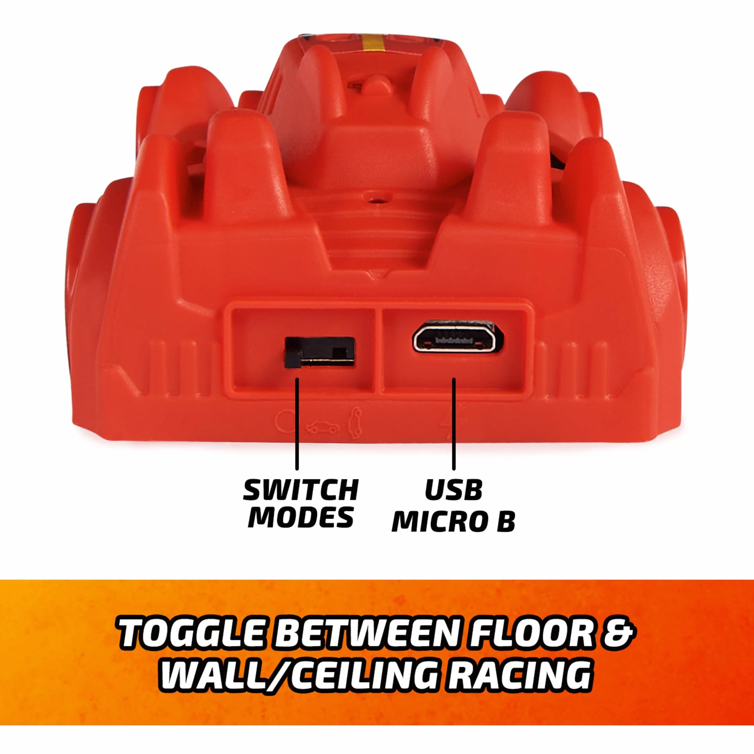 Air HOGS Zero Gravity Sprint Wall Climber Samochód zdalnie sterowany, akumulator ładowany przez USB, czerwony pilot zdalnego sterowania, do użytku wewnątrz, 6066517, dla dzieci powyżej 4. lat