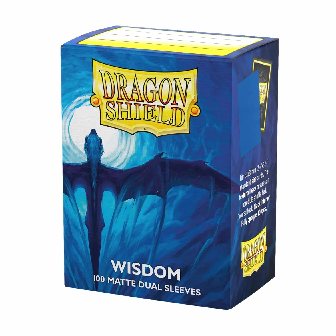 Dragon Shield Matte Dual Wisdom - Rękawy na Karty MTG (Niebieski) 100 CT - Gładkie i Wytrzymałe, Kompatybilne z Pokemon & Magic The Gathering