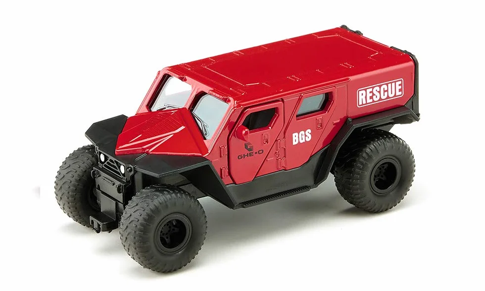 Siku 2307, GHE-O Ambulans, 1:50, Metal/Tworzywo sztuczne, Czerwony, Liczne funkcje, Do łączenia z modelami Siku w tej samej skali