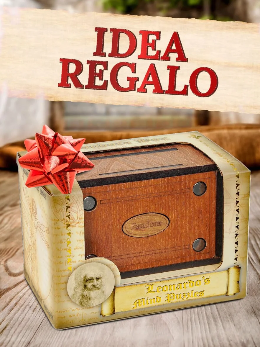 Gry Logica Sztuka. Pandora Box - Secret Box - Drewniane puzzle - Secret Box - Amazing Difficult 5/6 - Kolekcja Leonardo da Vinci