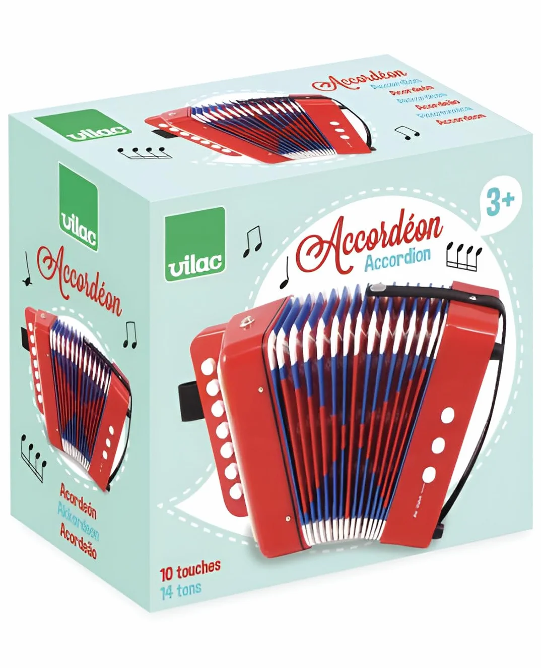 VILAC - Instrumenty muzyczne - Akordeon 10 klawiszy - od 3 lat - 8300