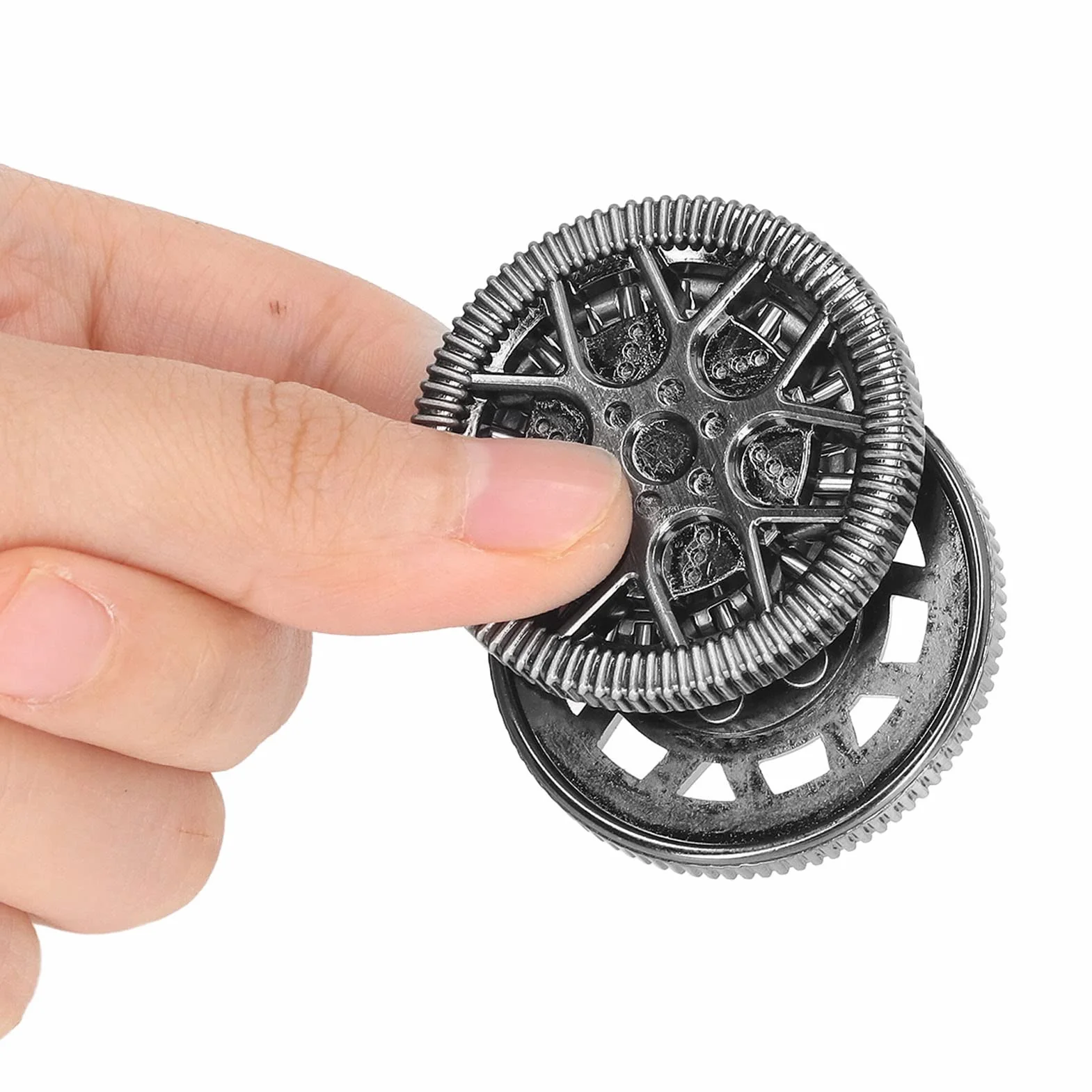 Fidget Blocks Zabawka, Haptyczny Suwak na Monety, Przenośna Magnetyczna Zabawka z Suwakiem, Haptic Coin Magnetyczny Suwak Fidget, Suwak Fidget Zabawka do Biura (GRAY)