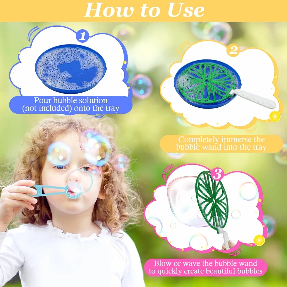 OSDUE 31PCS Bubble DmdanieZestaw Mydła Bąbelkowe Dla Dzieci, Kreatywny Bubble Kit, Odpowiedni Do Zajęć Na Świeżym Powietrzu, Przyjęcia Urodzinowe, Gry Dziecięce